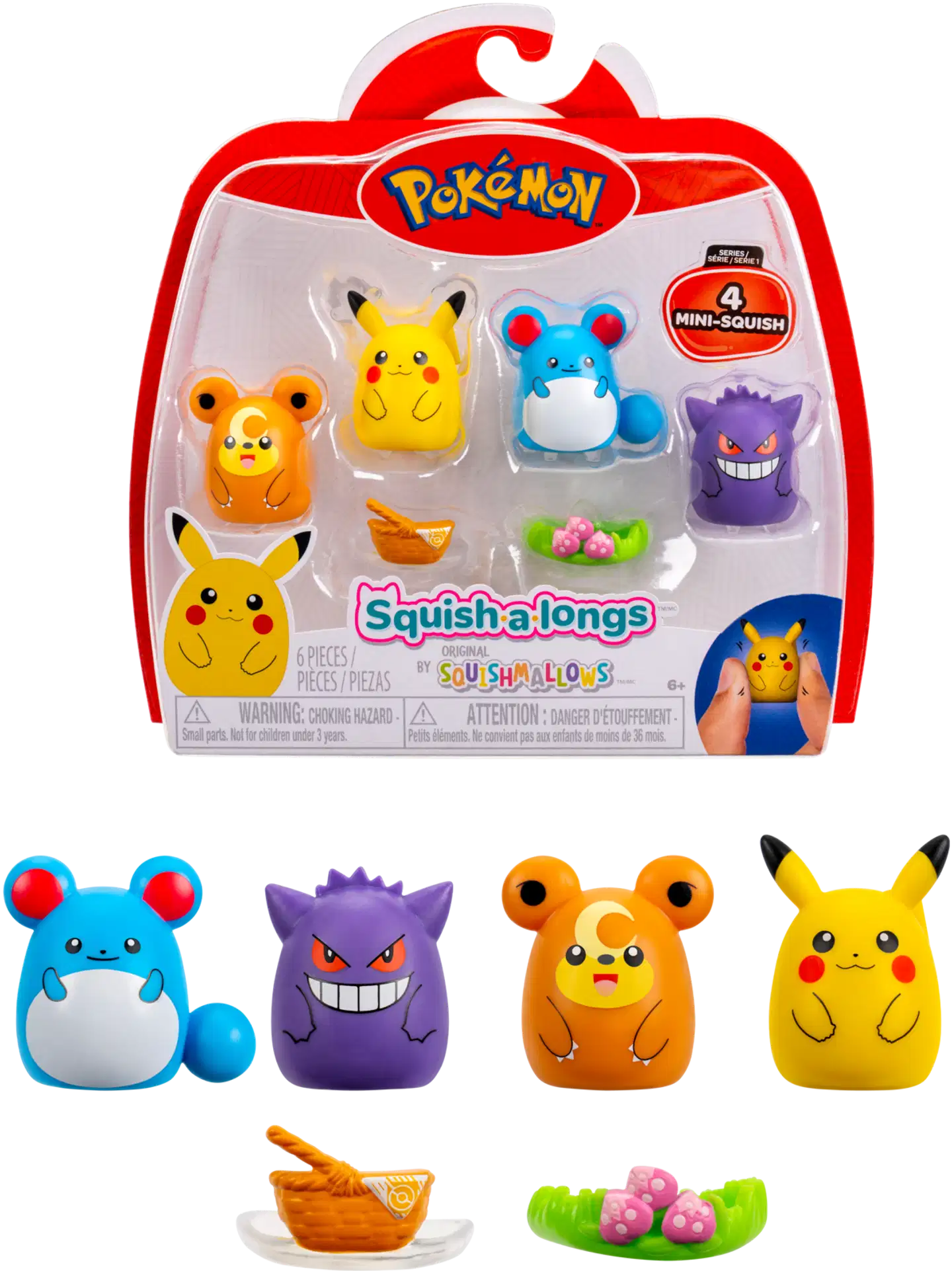 Squishalongs Pokemon 4 Pk Pikachu/gengar - 9