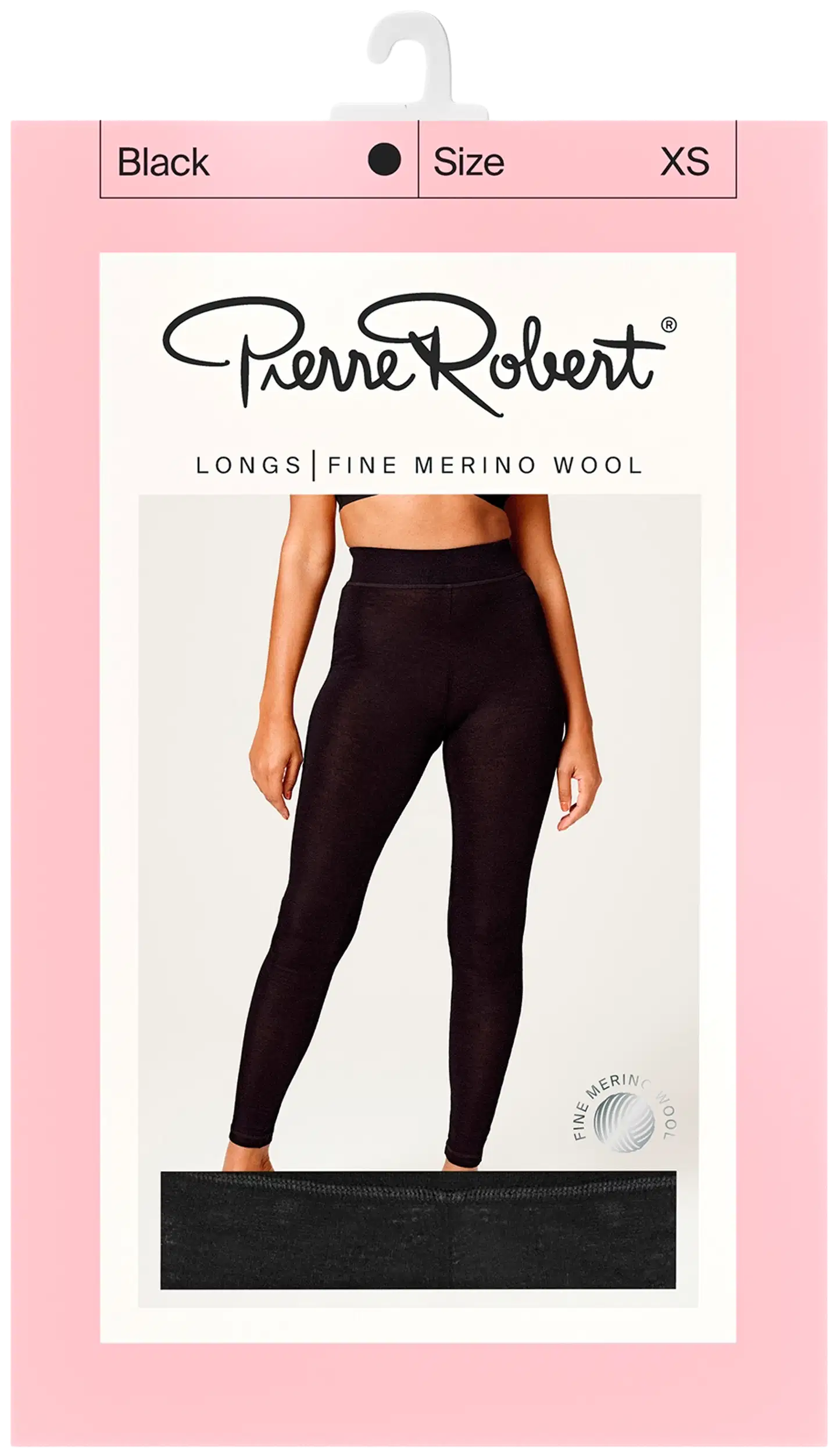 Pierre Robert naisten merino pitkät alushousut - Black - 2