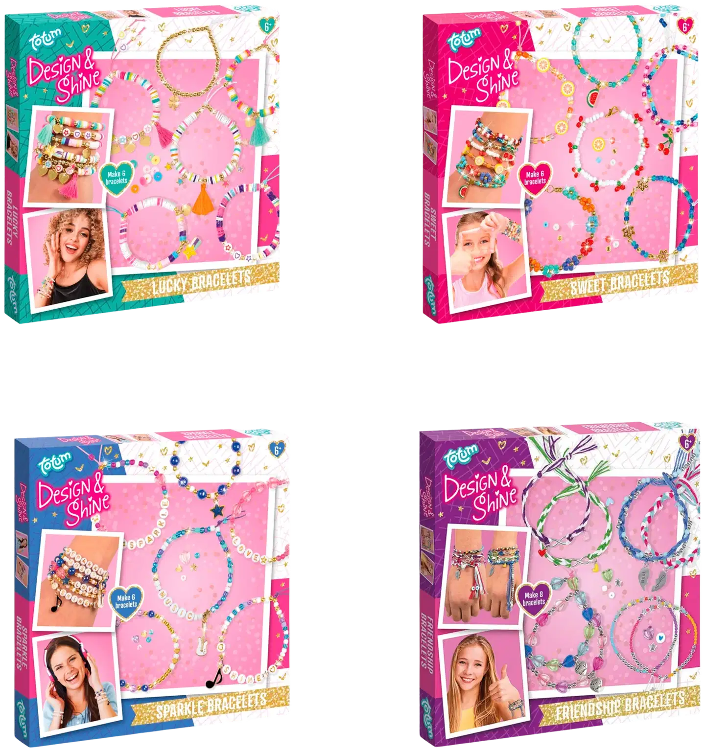 Rannekorusetti lajitelma Design & Shine DIY 4 erilaista