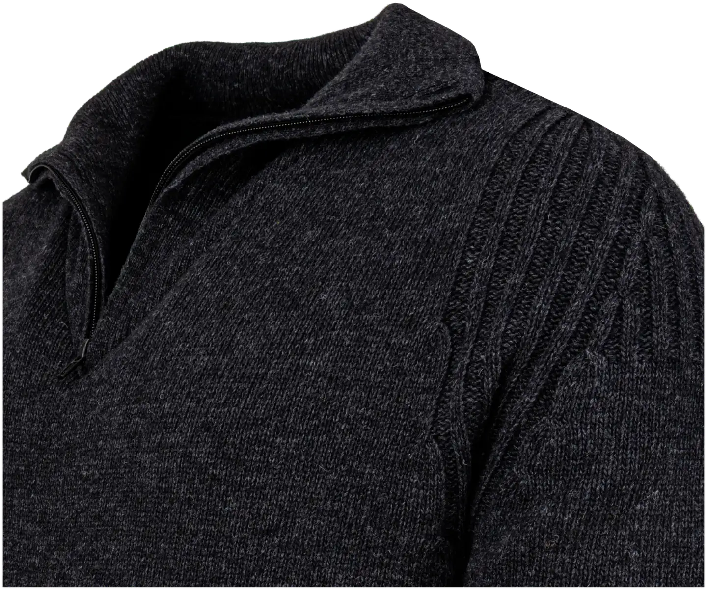 Brenda miesten half-zip-neule 9754 - T.harmaa - 3