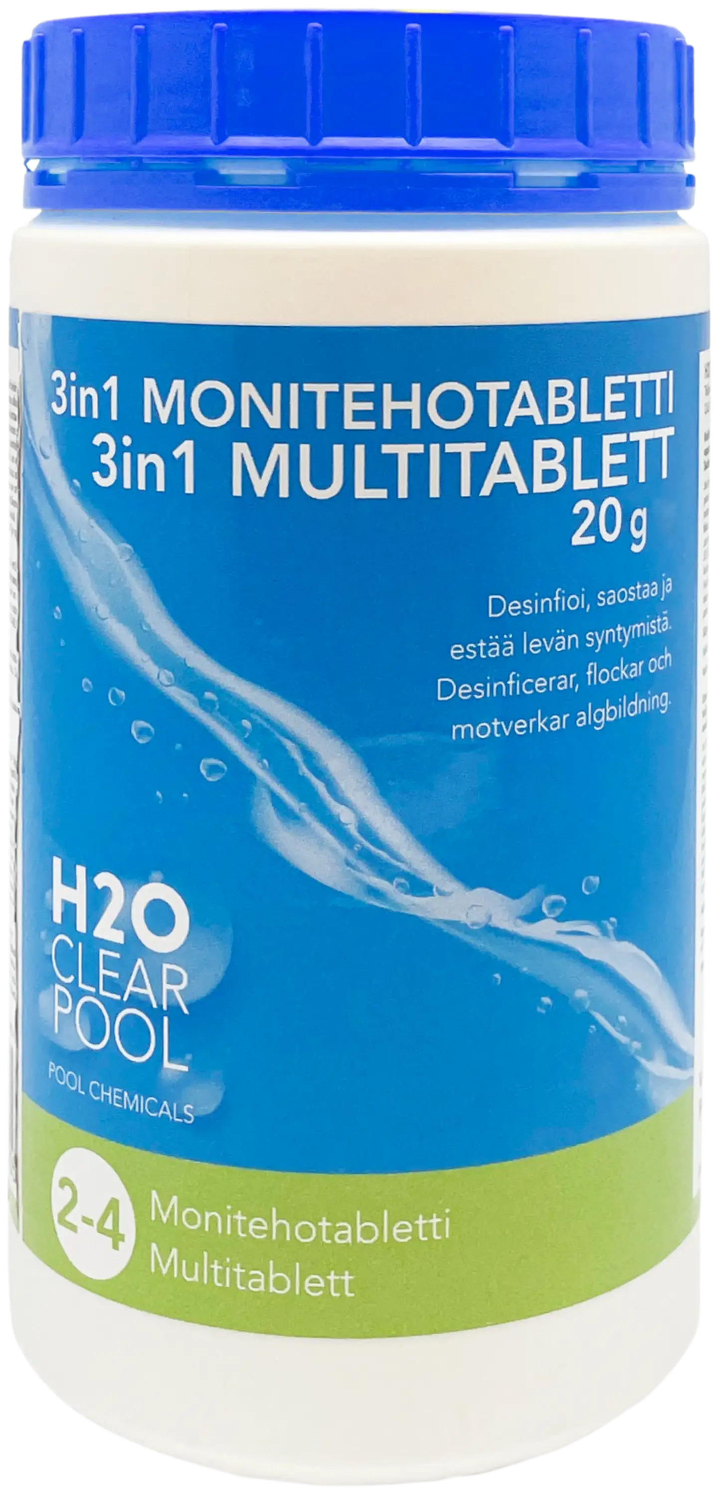 H2O 3in1 Monitehotabletti 20 g 1 kg