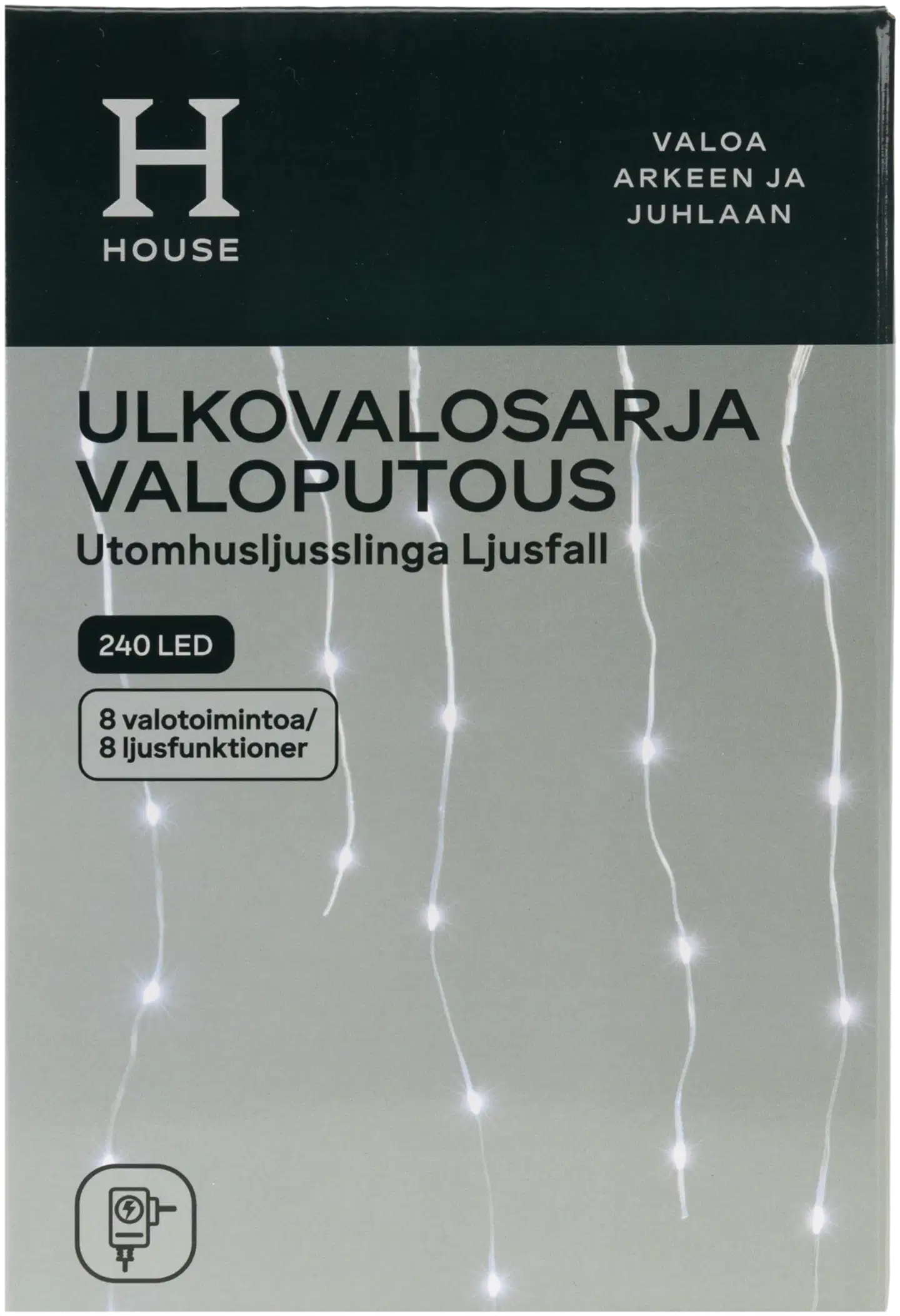 House ulkovalosarja Valoputous 240 led - 1