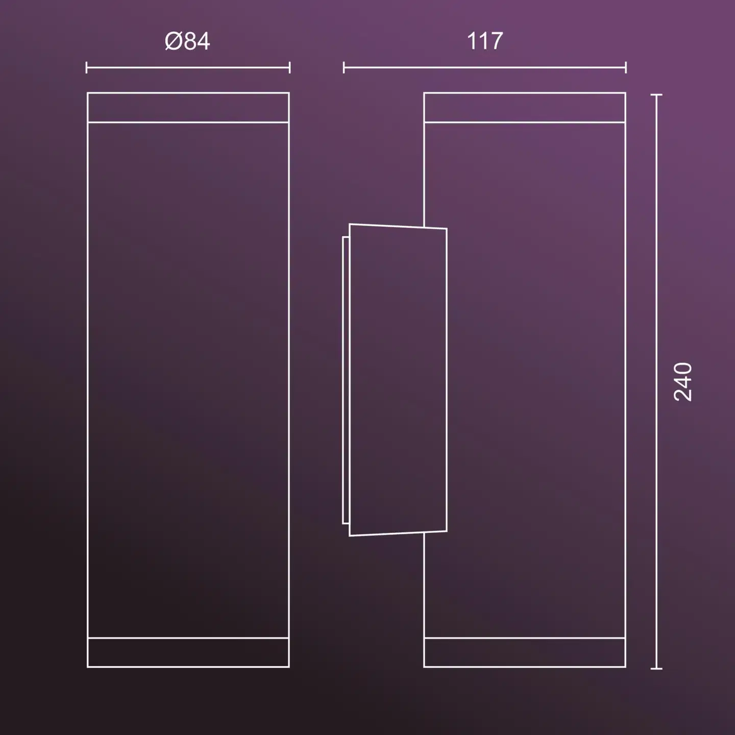 Philips Hue Appear -seinävalaisin ulkokäyttöön 16W 2000-6500K 1180LM musta - 3