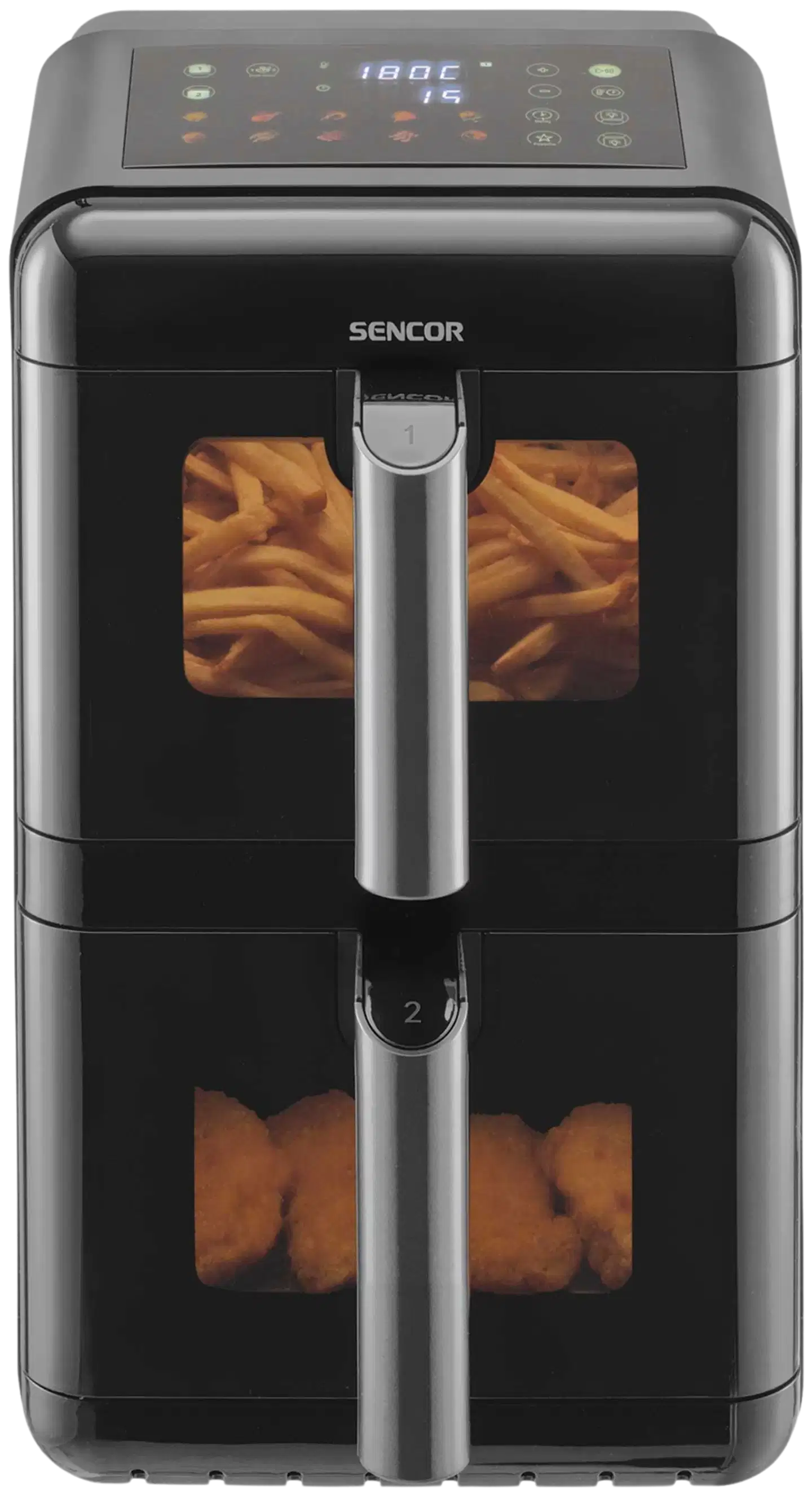 SENCOR Dual Air Fryer kiertoilmakypsennin SFR 1250BK - 2