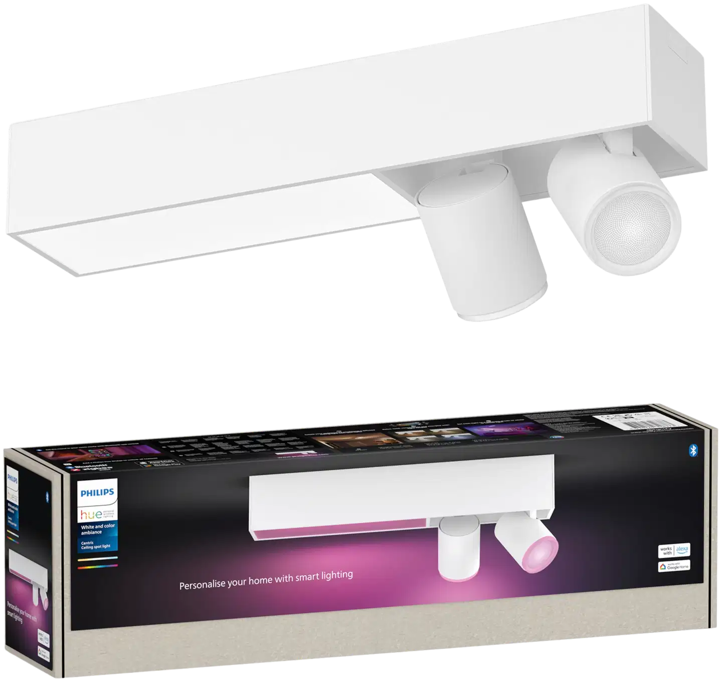 Philips Hue Centris -kattovalaisin kahdella kohdevalolla 11W 2000-6500K 1630LM valkoinen - 2
