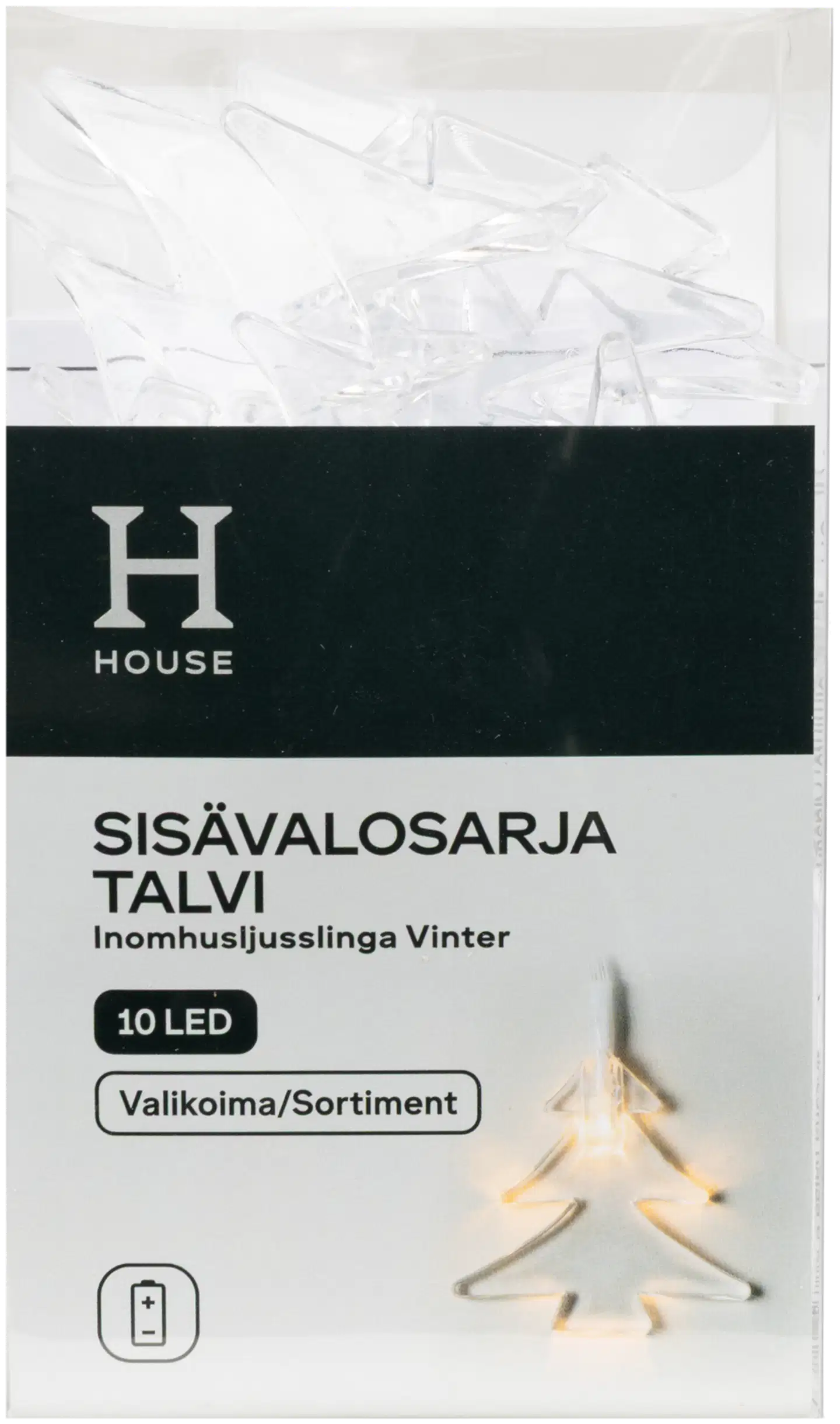 House sisävalosarja Talvi 10 led, erilaisia - 10