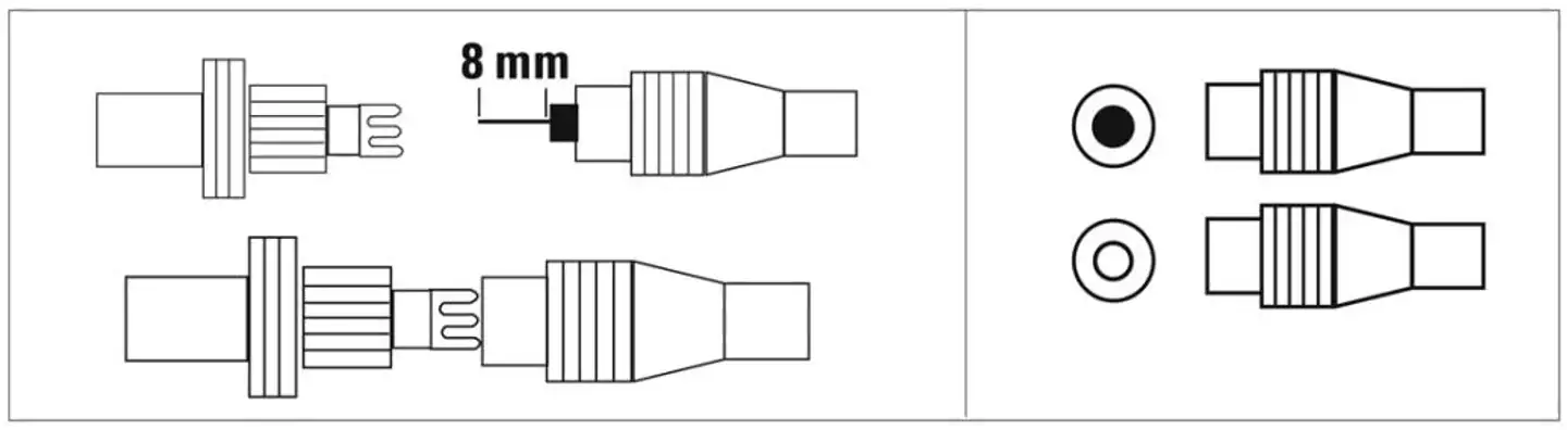 Hama Antenniliittimet, Coax uros - Coax naaras, kierrettävä - 2