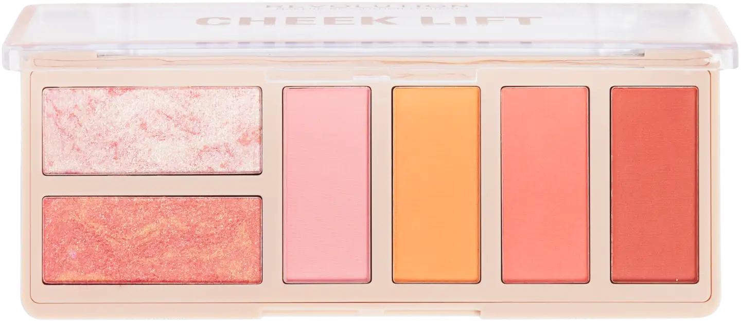 Makeup Revolution Cheek Lift Palette Pink Energy Poskien korostuspaletti 6 sävyä 10,8g - 2