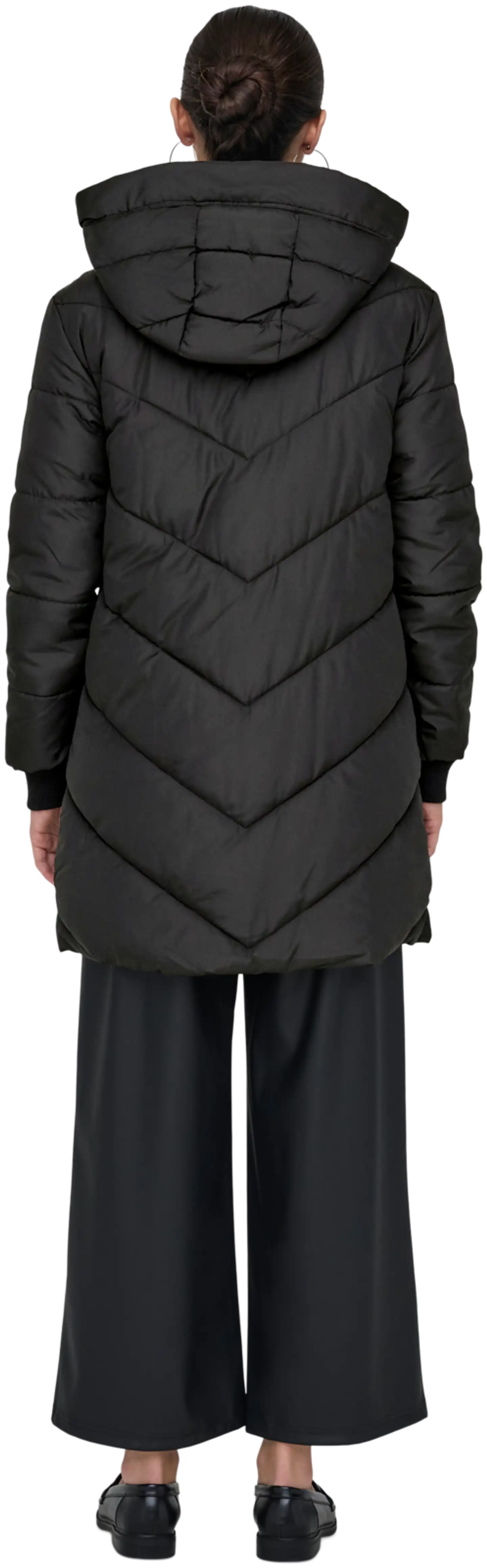 JDY naisten hupullinen toppatakki Jdyskylar - BLACK - 5
