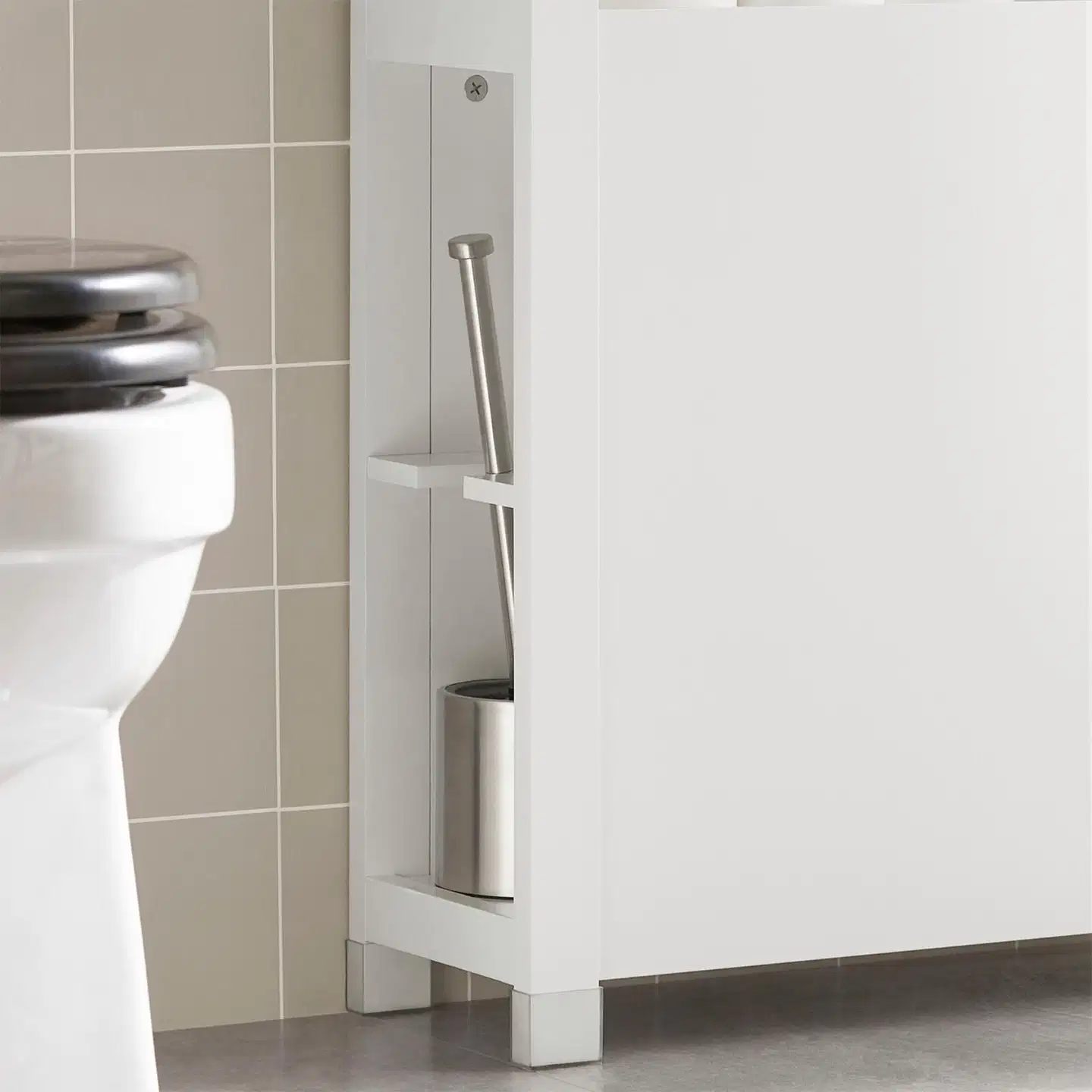 SoBuy kylpyhuonekaappi valkoinen BZR83-W - 5