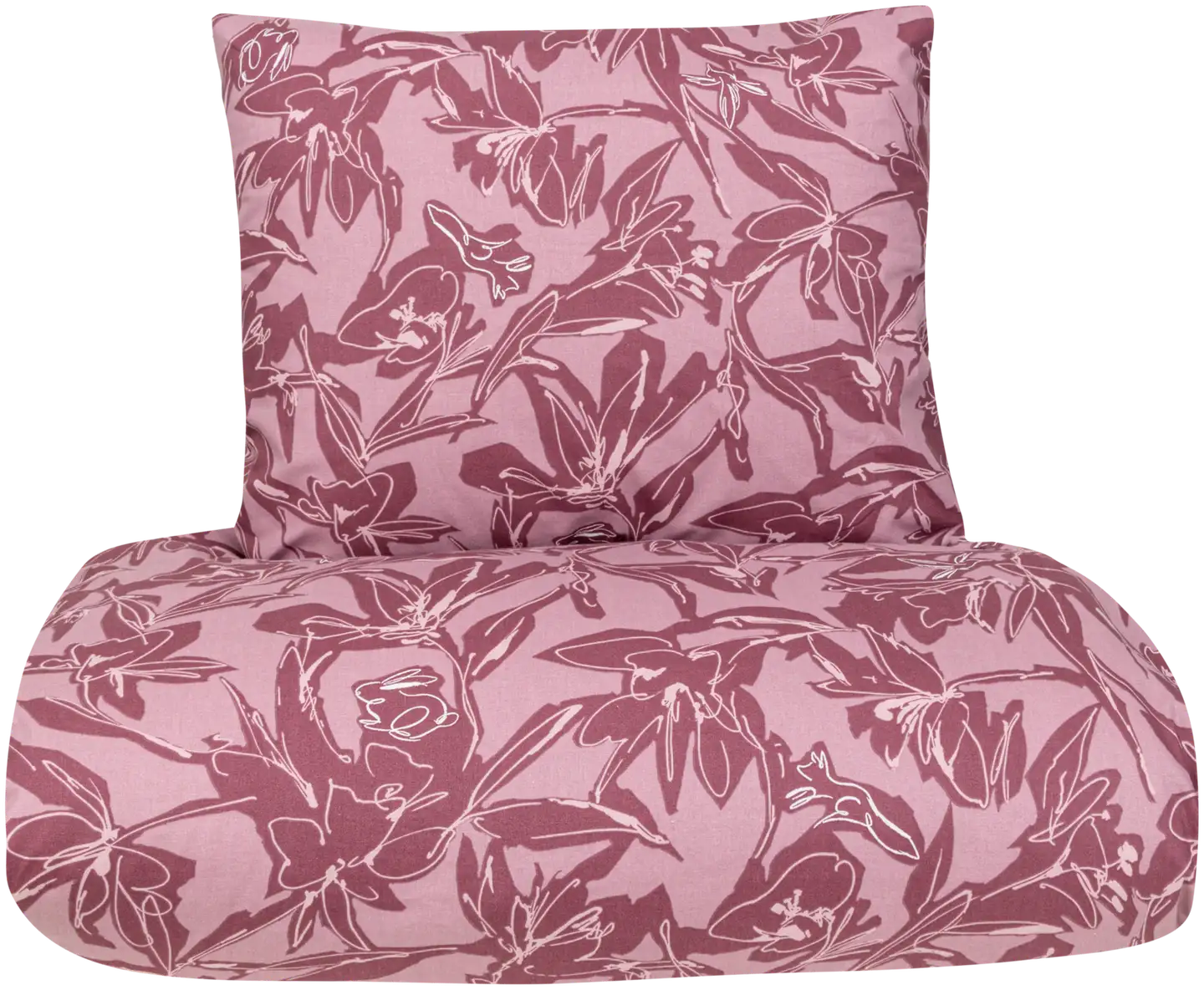 Xtra pussilakanasetti Vine 8964 150 x 210 + 55 x 65 cm burgundy - 1
