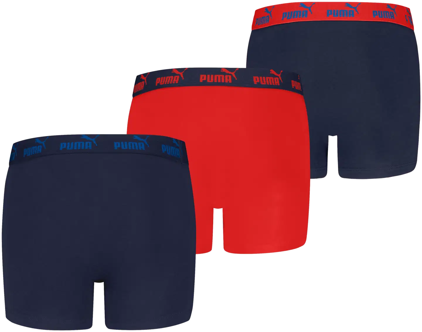 PUMA lasten bokserit 3 kpl Elements sininen/punainen/sininen 701230429 - Navy / Red - 2