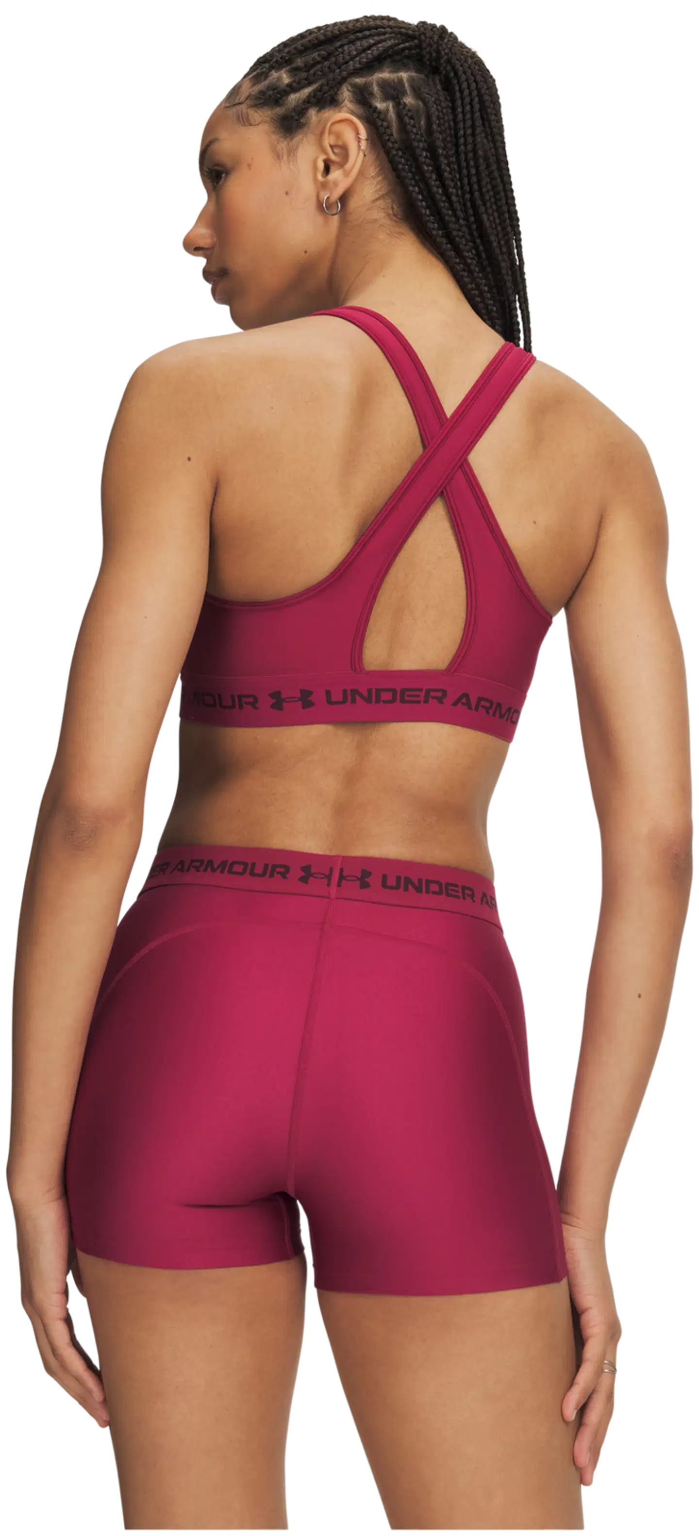 Under Armour naisten treeniliivit Crossback Mid Bra 1361034 - Claret - 2