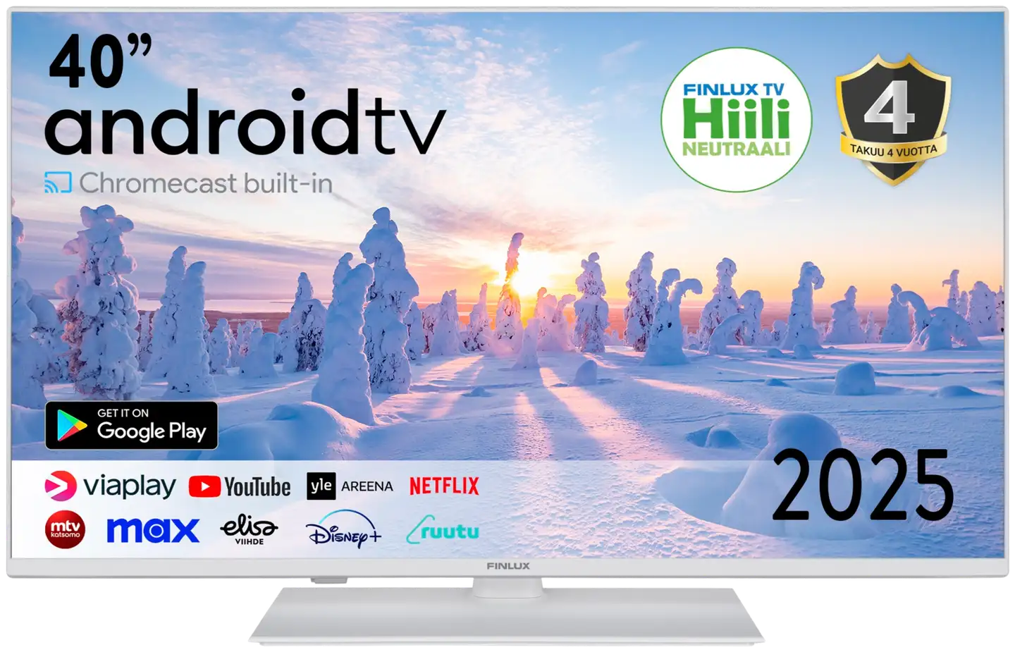 Finlux 40" FullHD Android Smart LED TV 40G8.2WCI valkoinen - 1