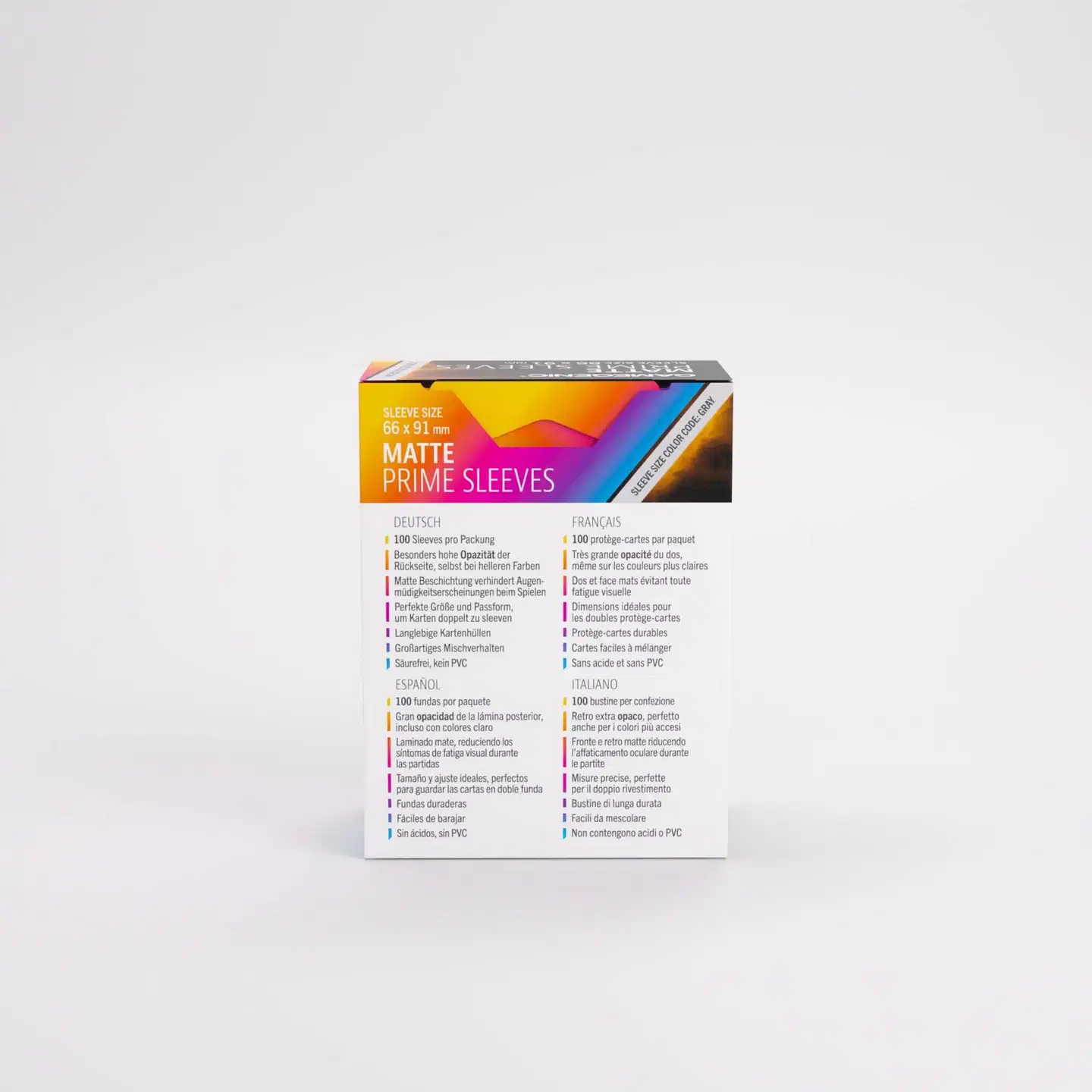 Gamegenic Matte Prime -korttisuojat 66 × 91 mm, oranssi - 4