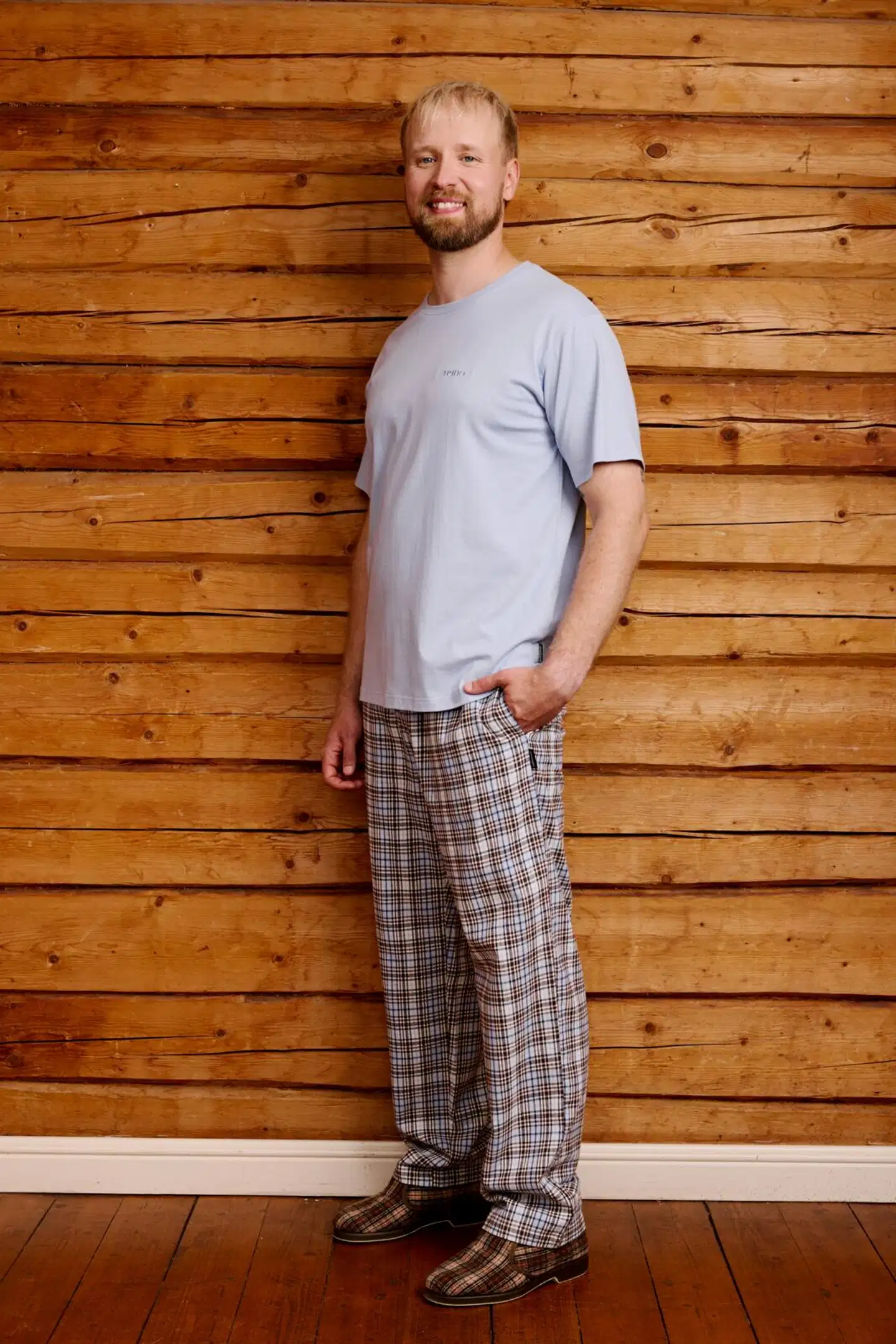 Reino&Aino miesten pyjama - BLUE - 4