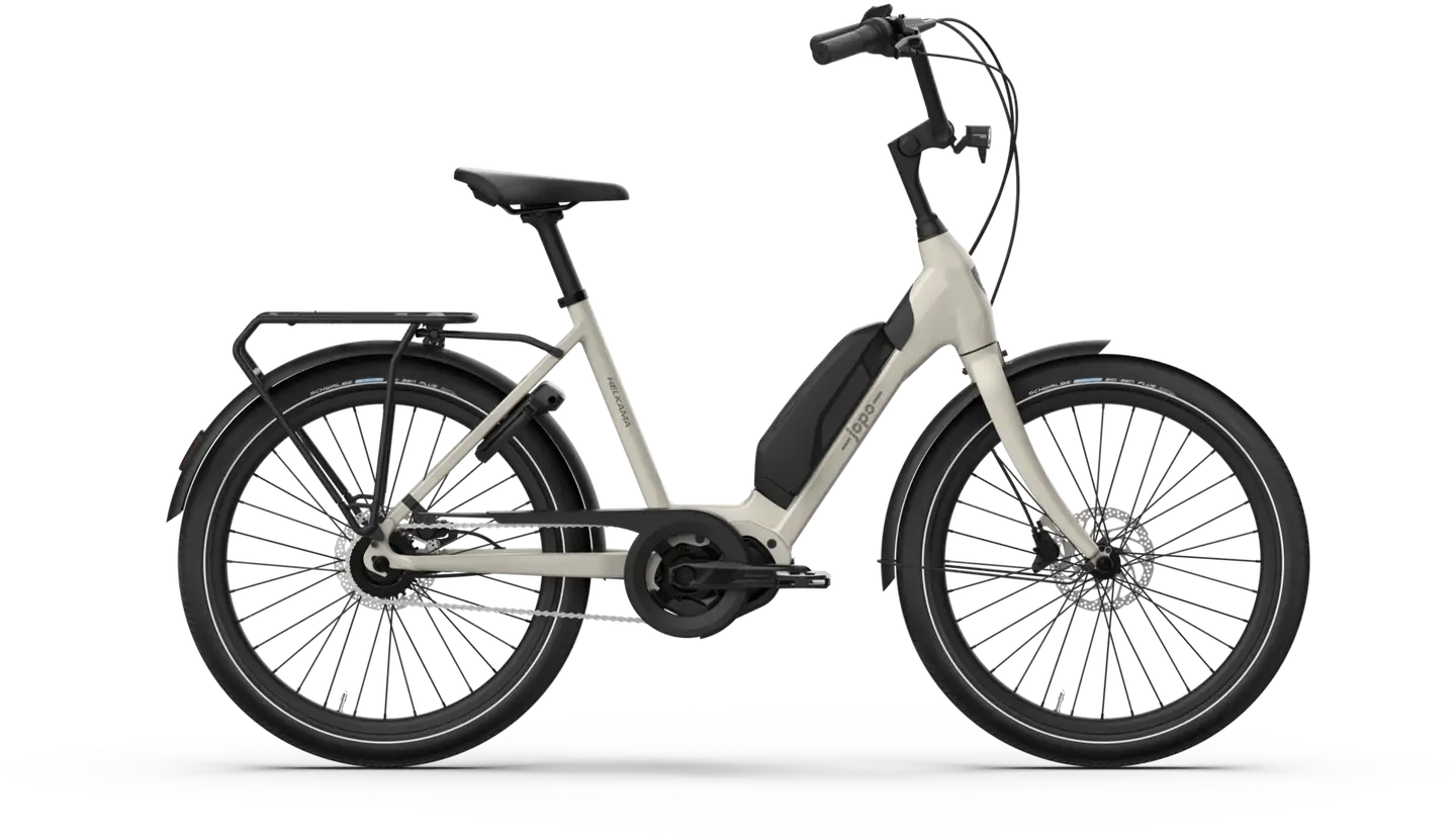 Jopo e-Jopo 24" Sähköpyörä 5-vaihdetta runko 45 cm valkosavi - 1