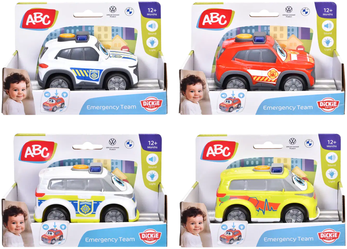 Dickie Toys ABC hälytysajoneuvot 12 cm valo- ja äänitehostein lajitelma - 6