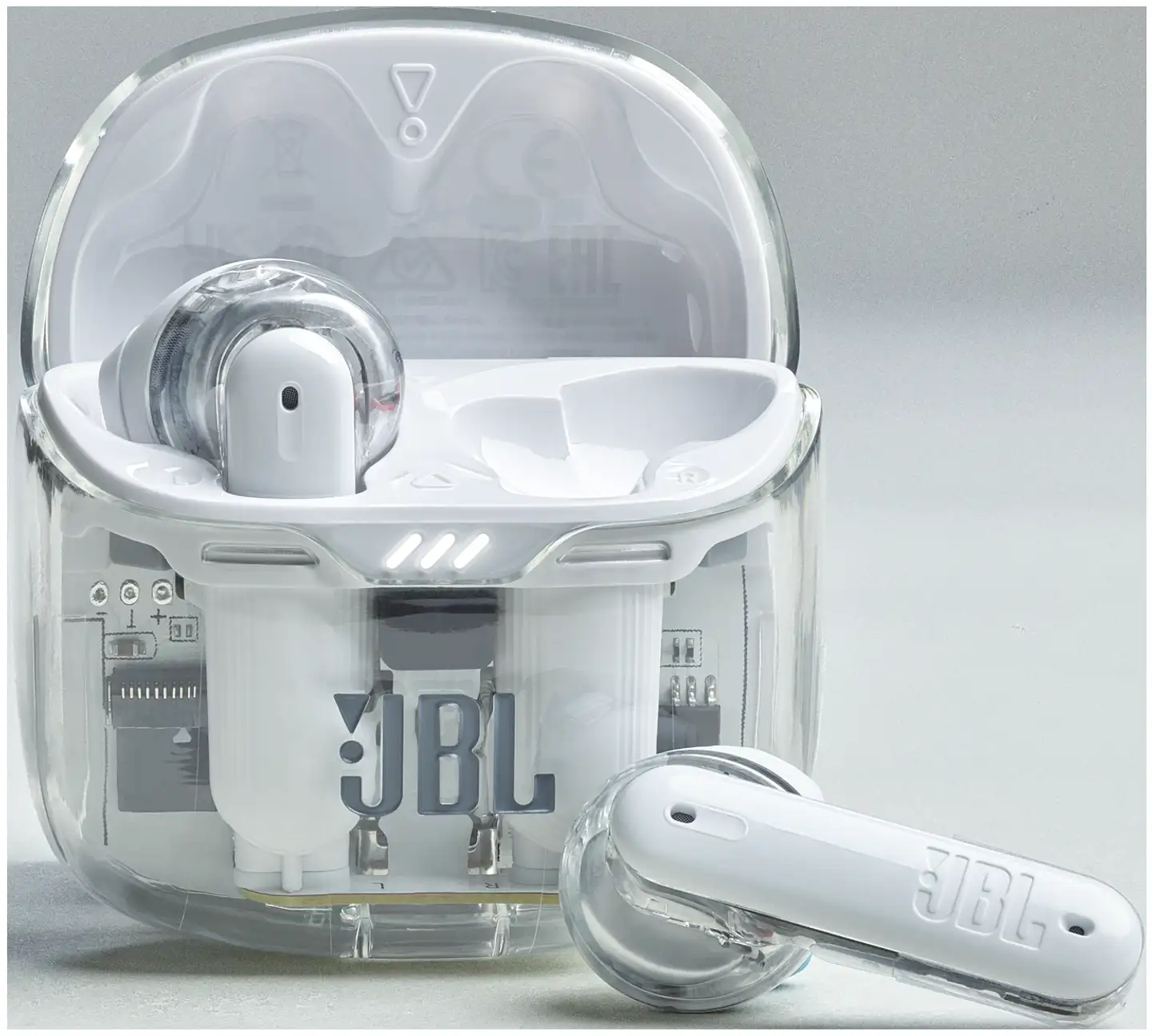 JBL Tune Flex Bluetooth in-ear vastamelunappikuulokkeet ghost white - 1