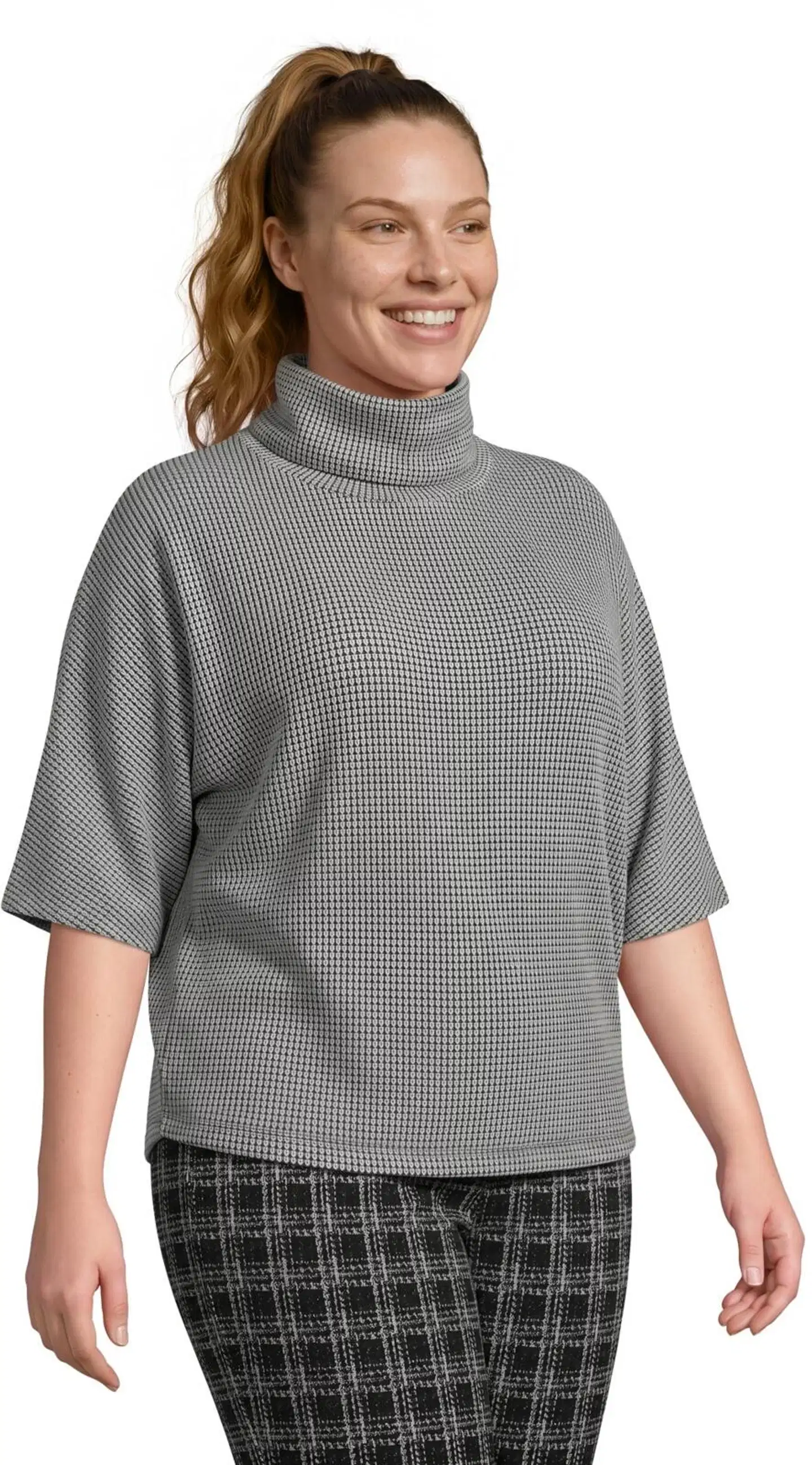 House naisten neulospusero 213HP30616, D-mitoitus - Grey textured - 1