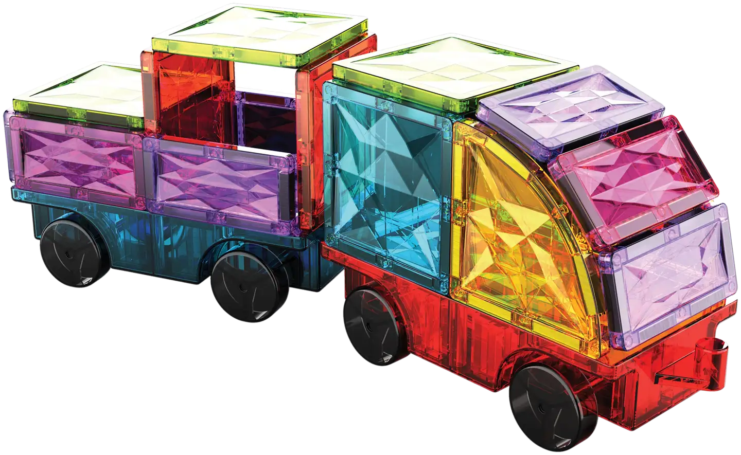 Geomag Magnetic Tiles Gems vehicles -rakennussetti - 3