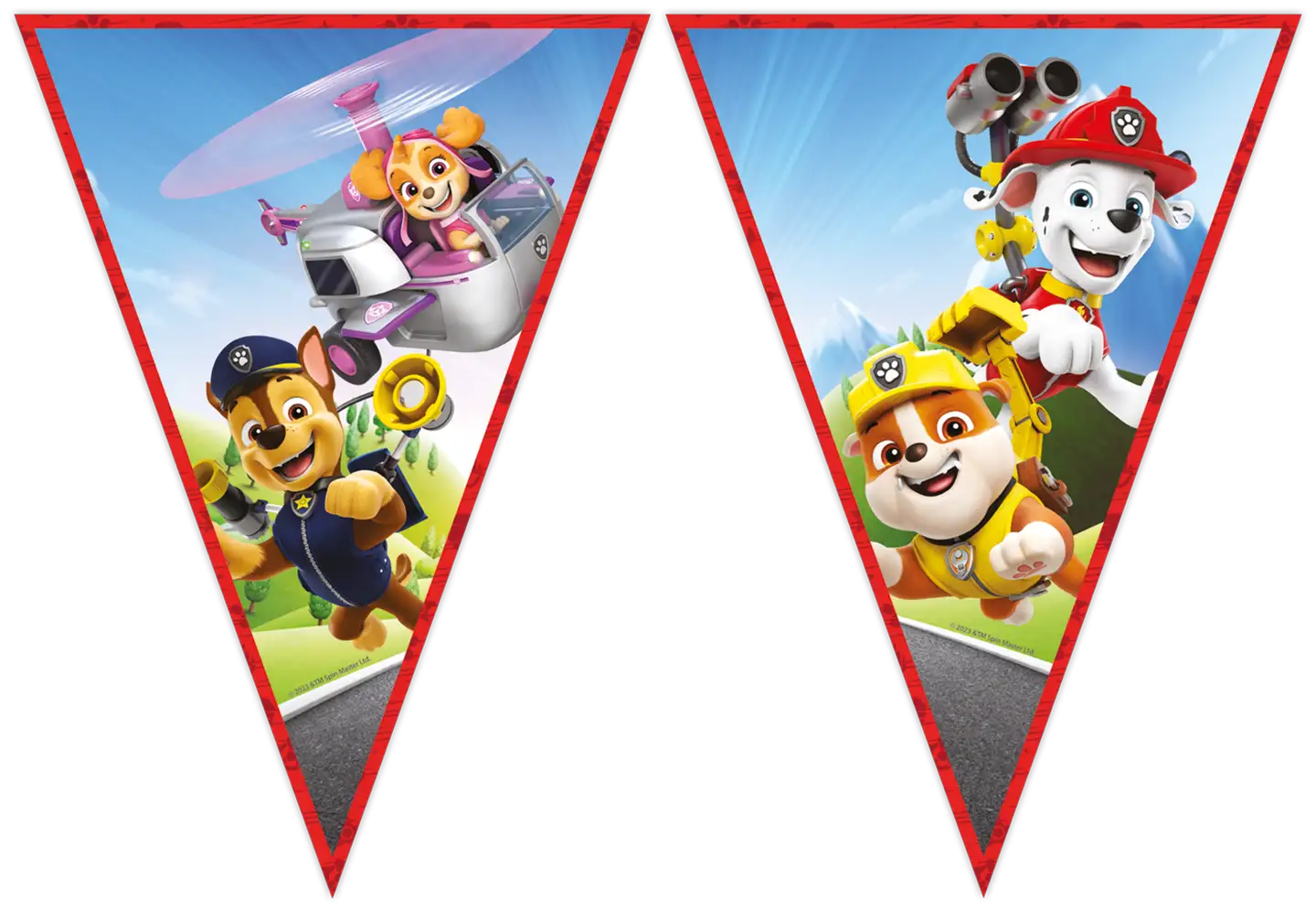 Decorata Party Paw Patrol  FSC Triangle Flag Banner