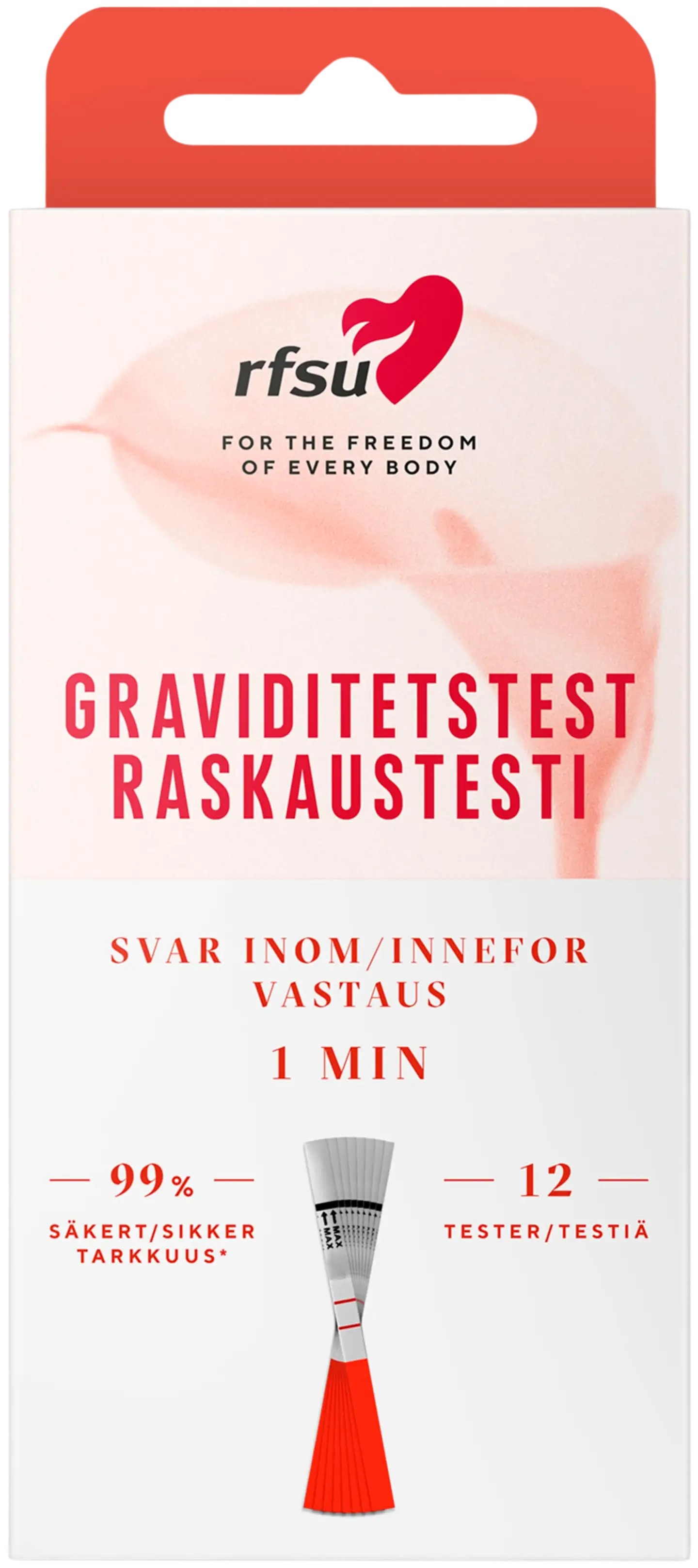 RFSU Raskaustesti 12 kpl testiliuskoja