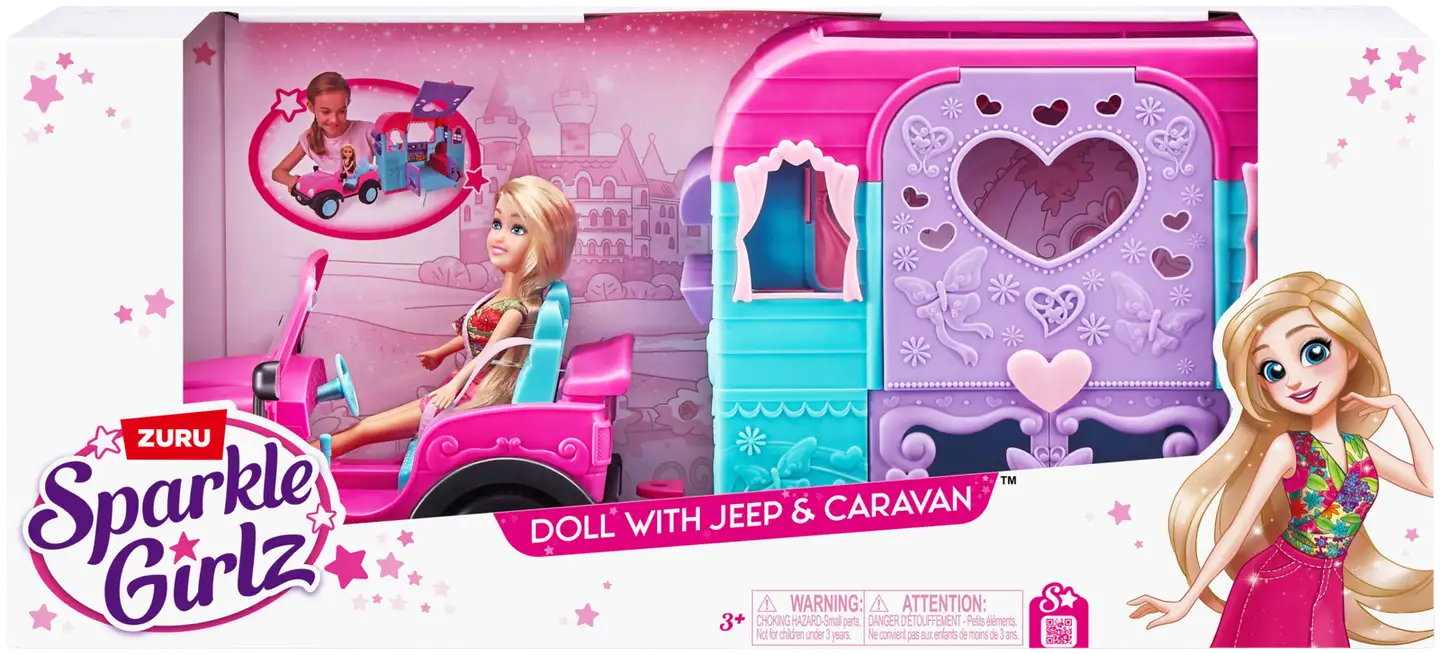 Lifestyle 10.5" Doll With Jeep & Caravan - 1