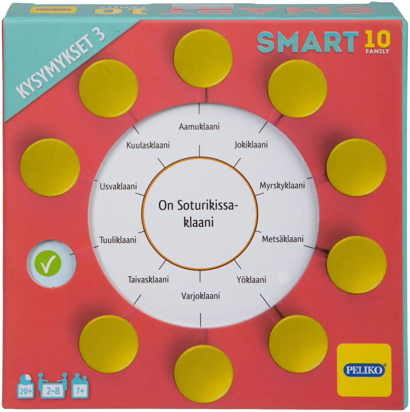 Peliko tietopeli Smart10 family kysymykset 3 - 2