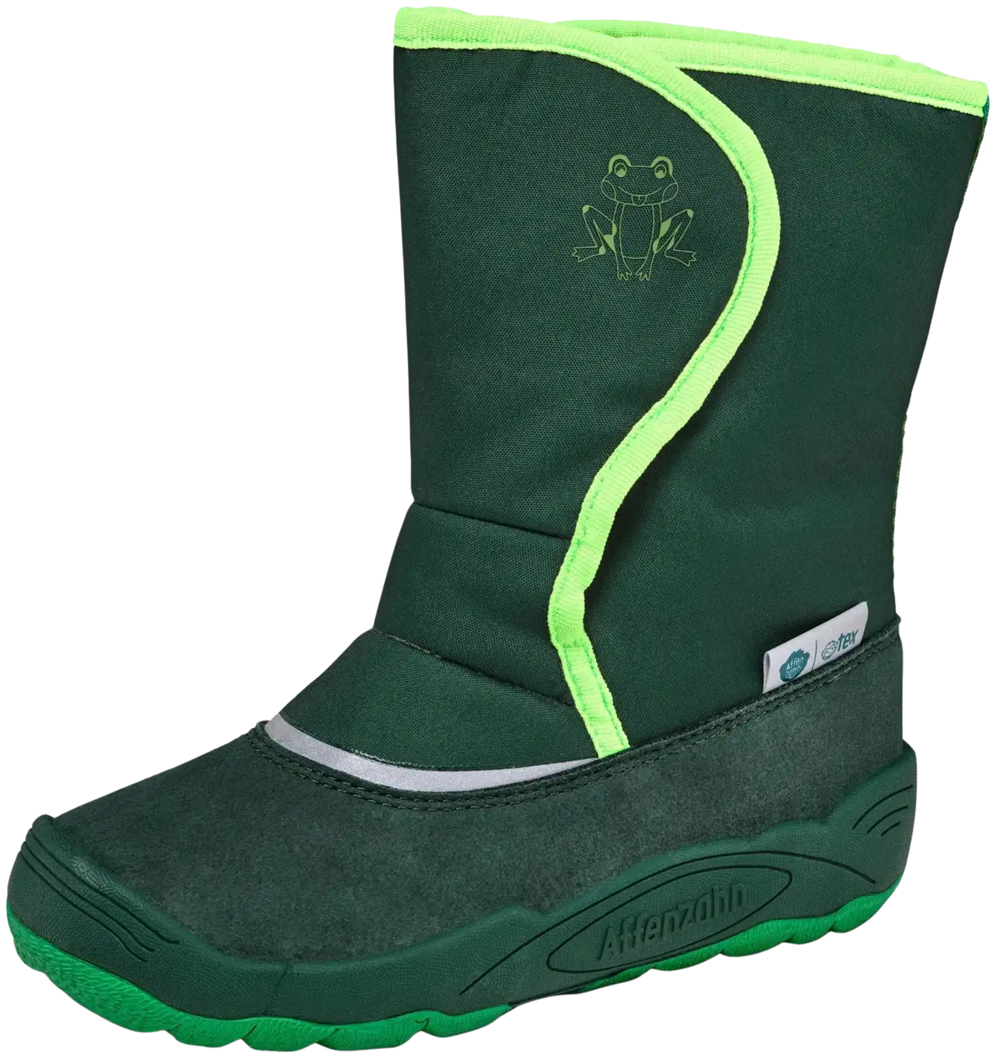Affenzahn lasten paljasjalkakenkä Snow Boot Vegan Freezy - Frog - 10