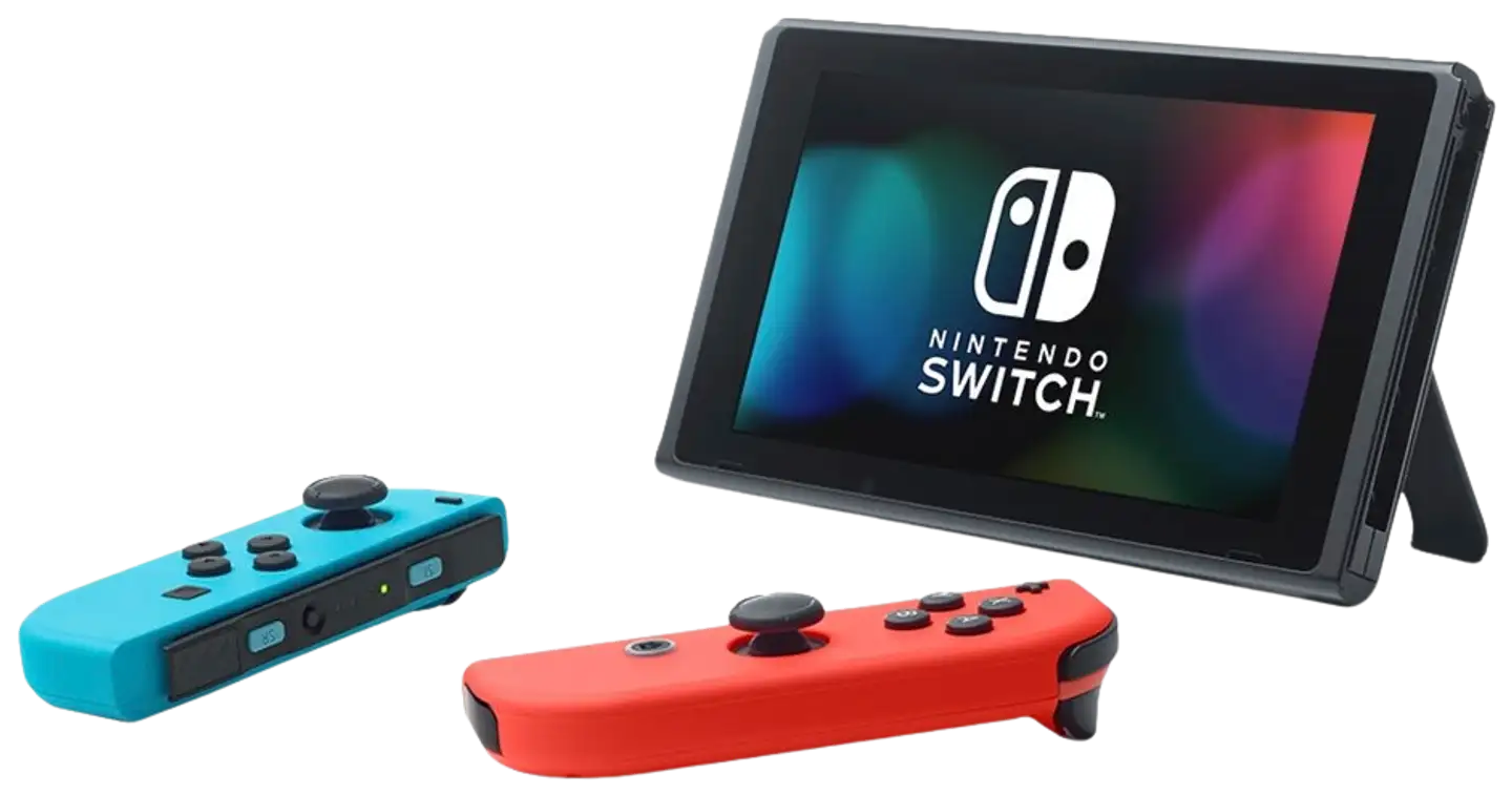 Nintendo Switch konsoli sini/puna Joy-Con ohjaimilla - 2