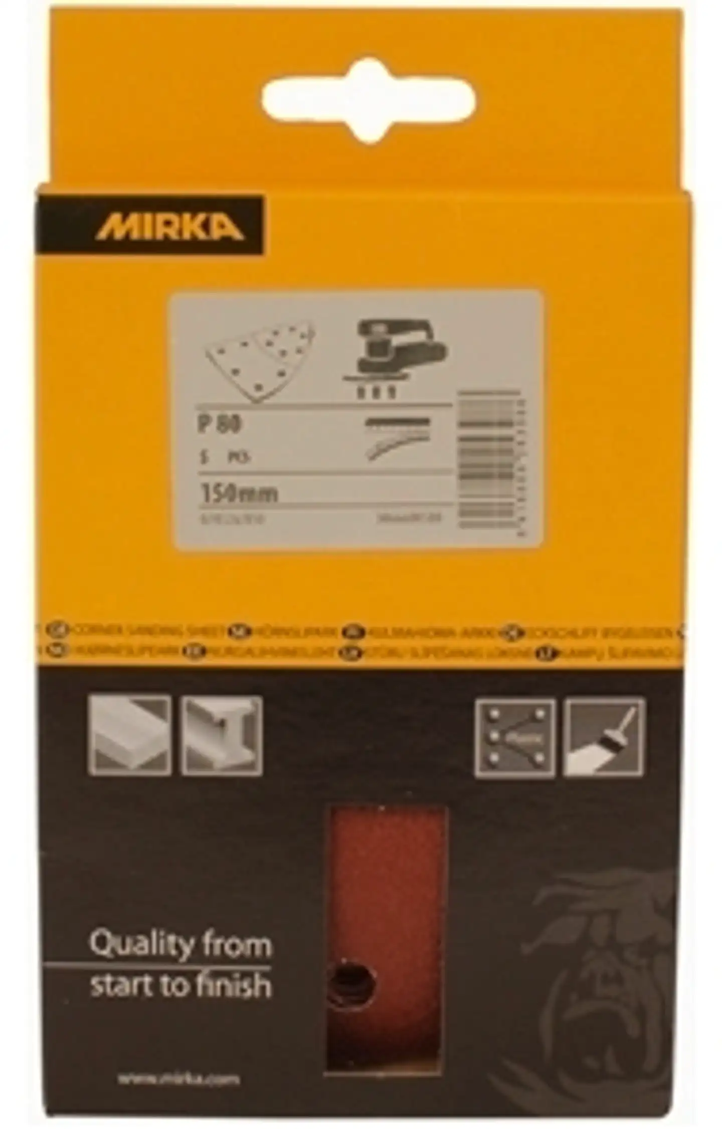 Mirka hiomakolmio K80 150mm 5kpl - 2