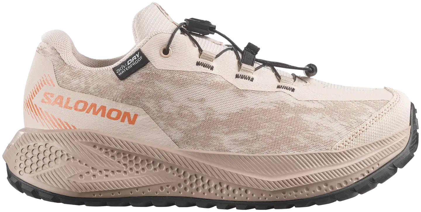 Salomon Aero gravel waterproof junior, vedenpitävä juoksukenkä - Tapioca/White Pepper/Nectarine - 1