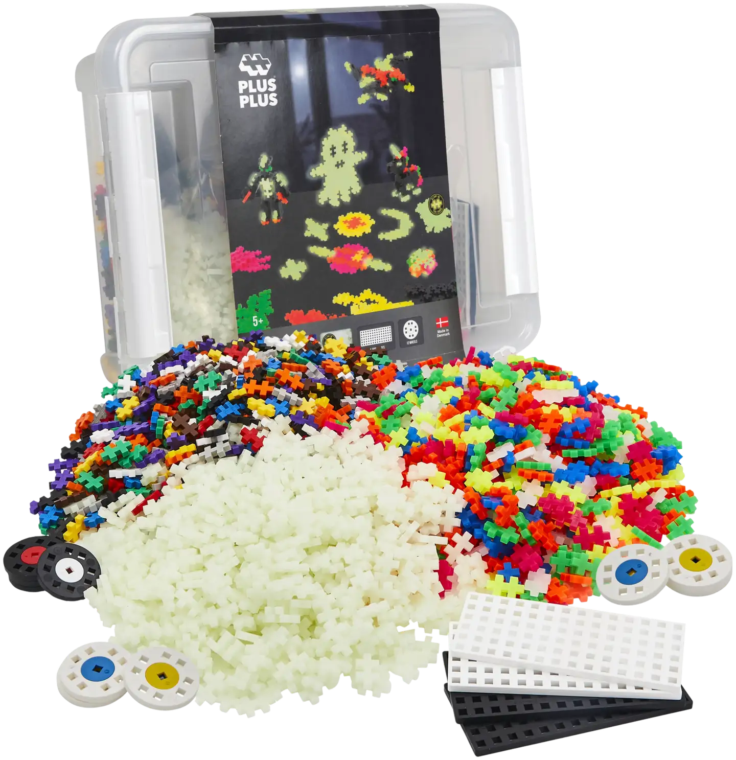 Plus-Plus Glow 2000 palaa sekä säilytyslaatikko - 2