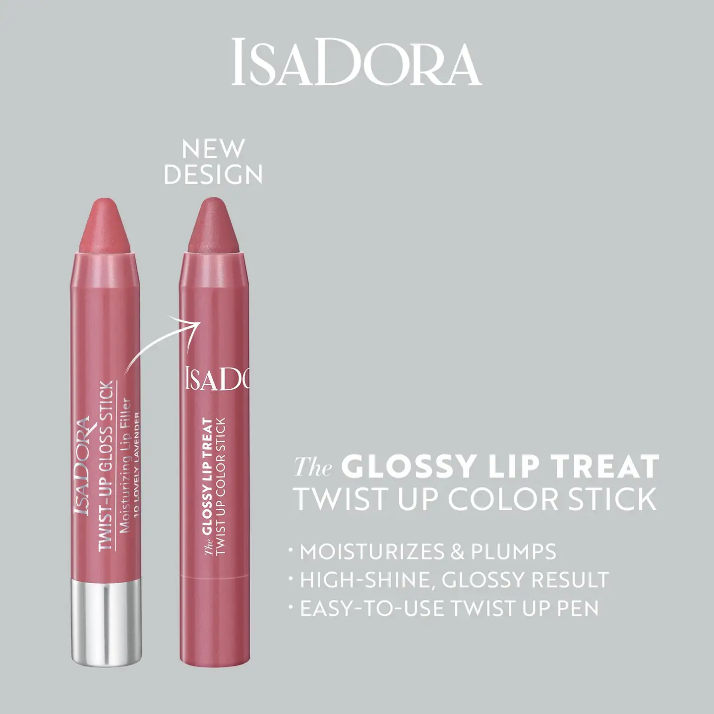 IsaDora The Glossy Lip Treat Twist Up Color Stick huulivoide 3,3 ml - Bare Belle - 3