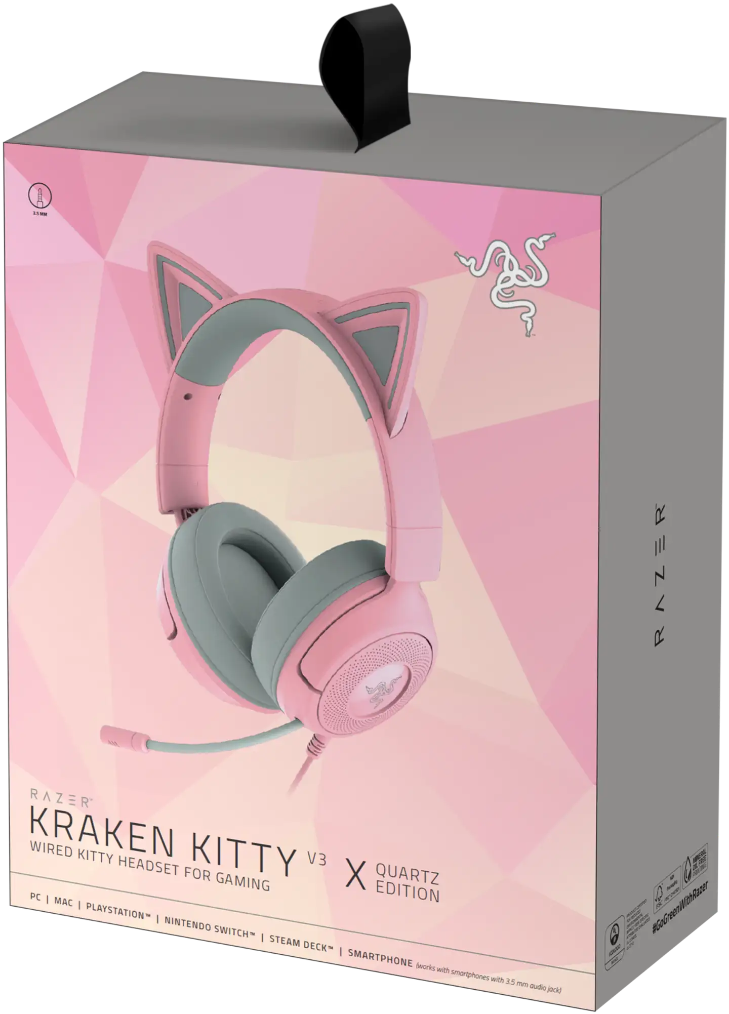 Razer kuulokkeet Kraken Kitty V3 X pinkki - 7