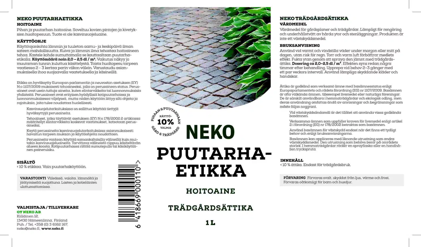 Neko Puutarhaetikka 1 l - käyttövalmis, rikkakasvien hävittämiseen esim. laatoituksilta - 2
