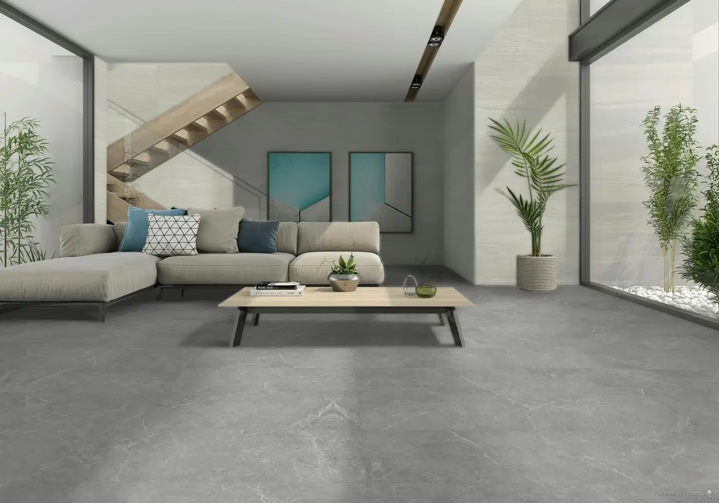 Lattialaatta Storm Grey 60 x 60 cm - 2