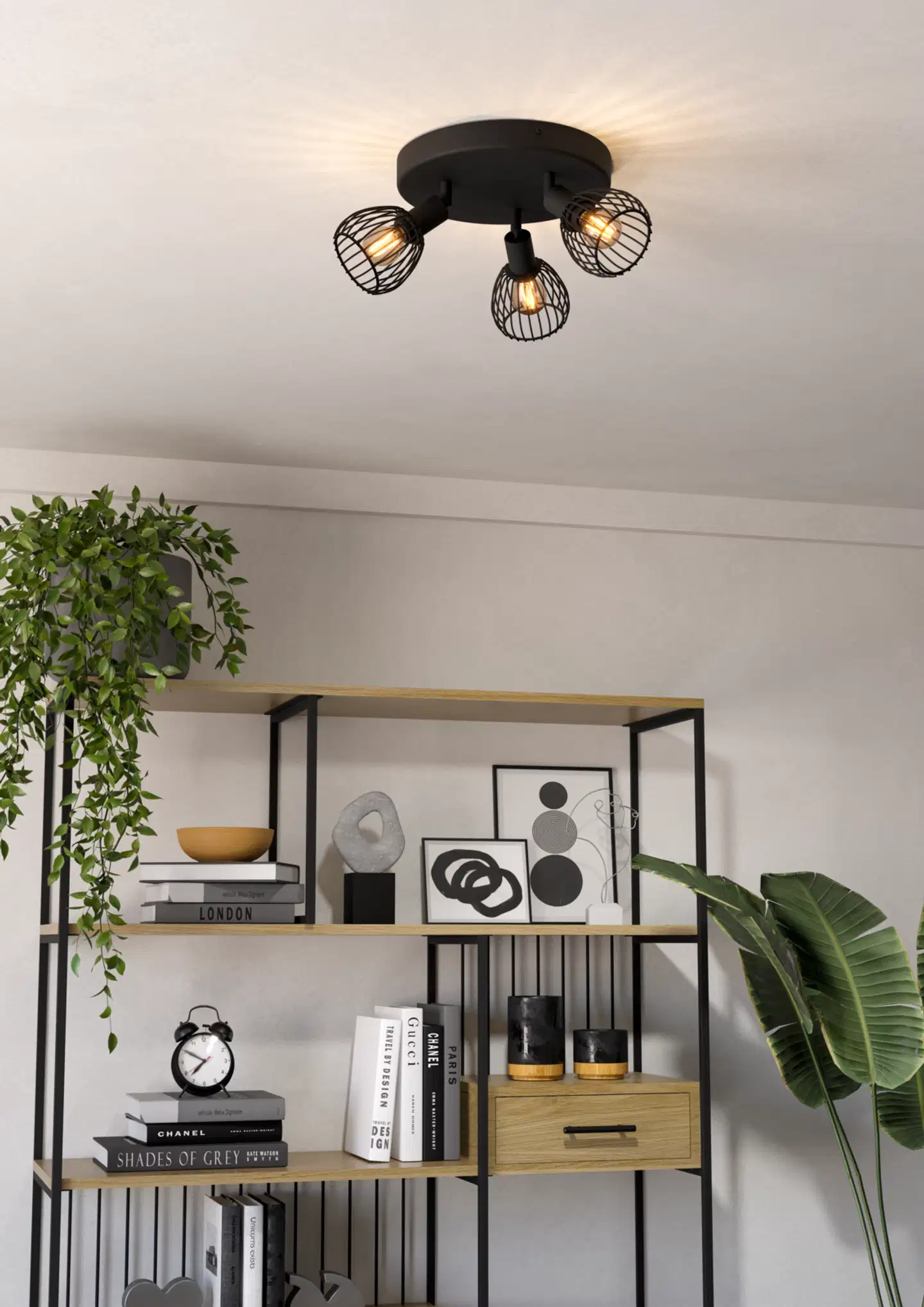 EGLO kattospotti 3-os. Sonnino, E14, musta - 5