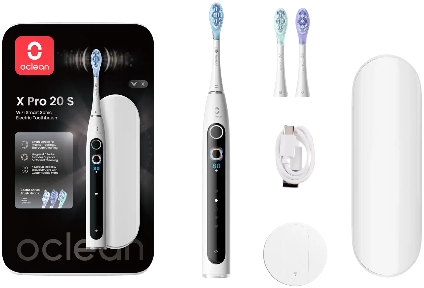 Oclean sähköhammasharja X Pro 20 Set valkoinen C01000745 - 1