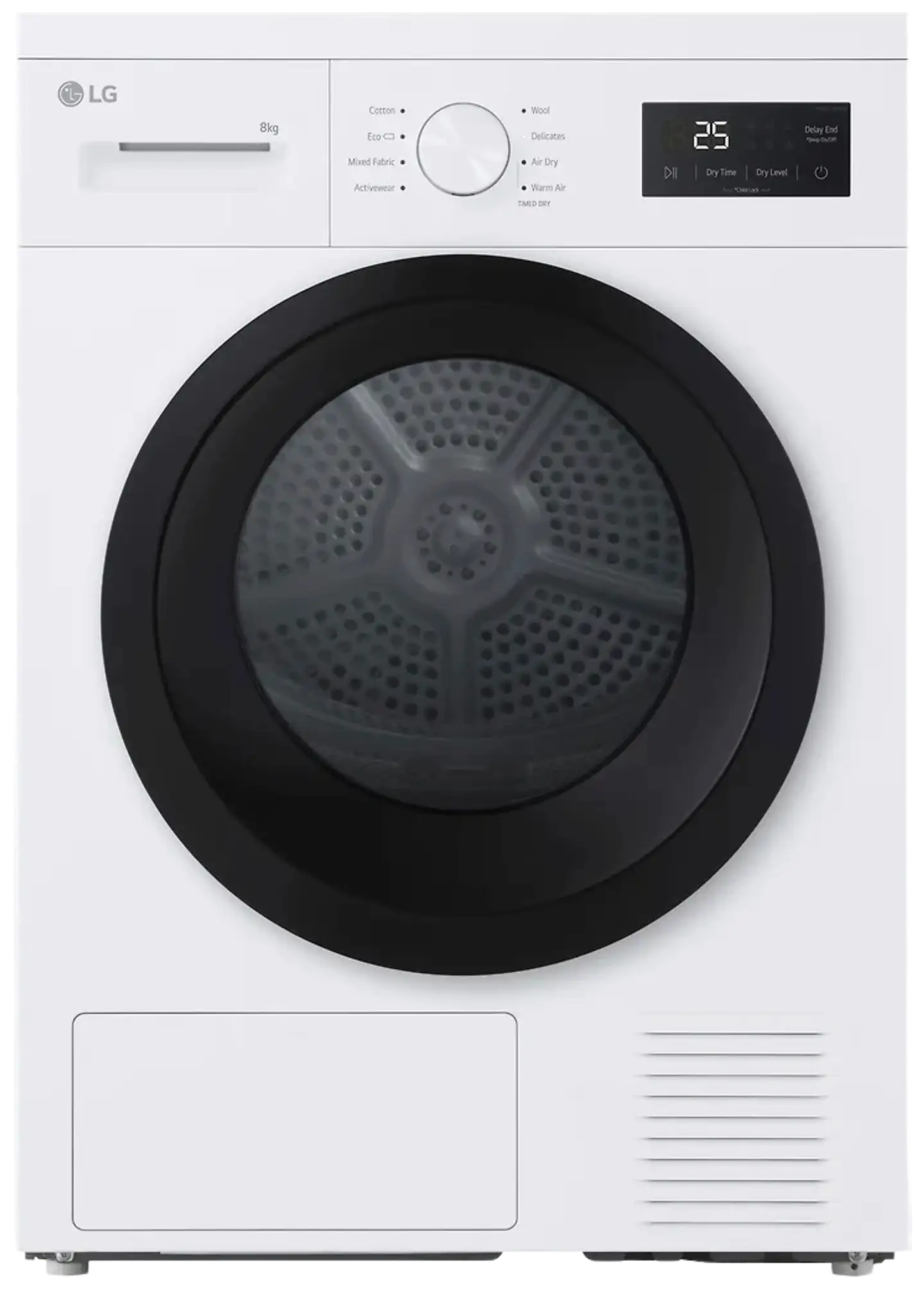 LG kuivausrumpu RHA1008NWK, 8kg, valkoinen - 1
