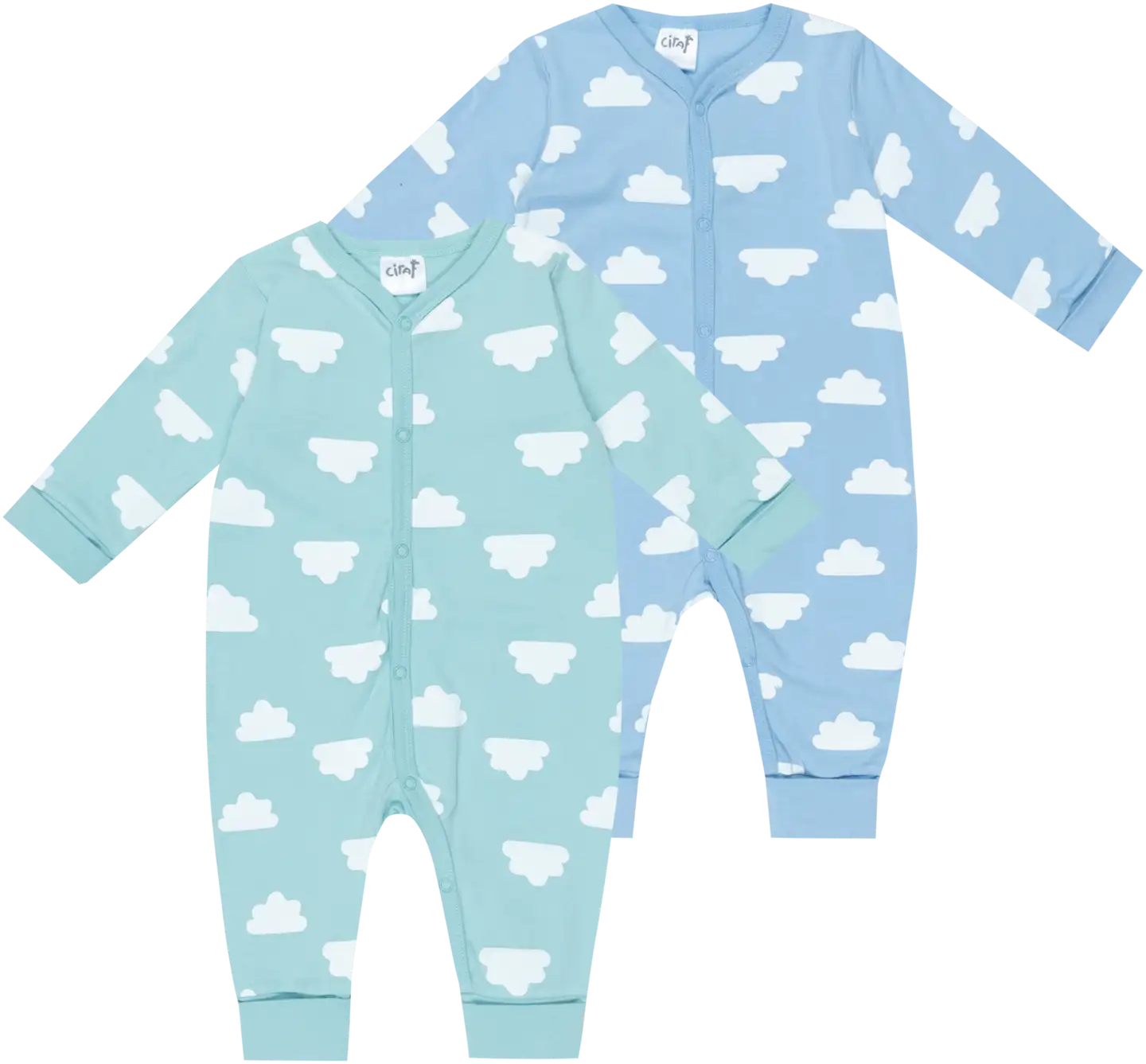 Ciraf vauvojen pyjama 250B252912 2-pack - blue cloud aop - 1
