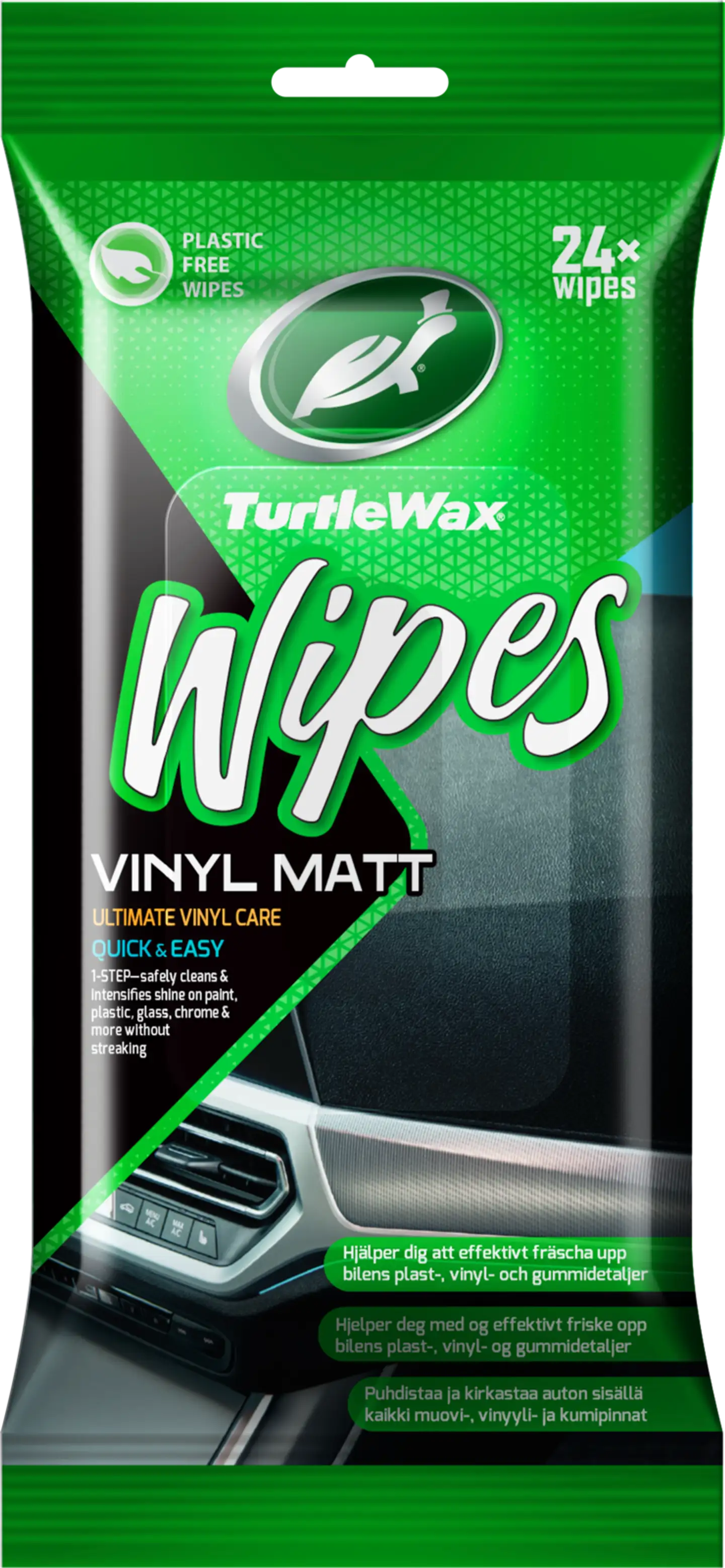 Turtle Wax puhdistusliina kumi&muovi matta 24kpl