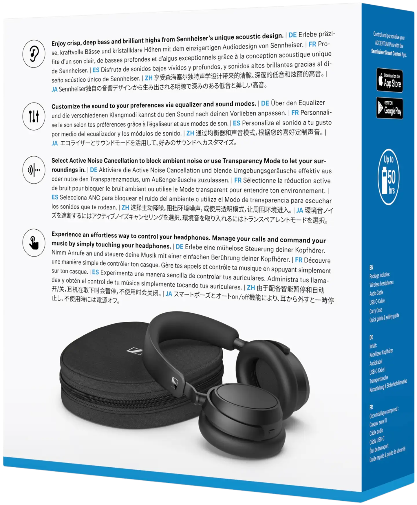 Sennheiser langattomat vastamelukuulokkeet Accentum Plus Wireless musta - 5
