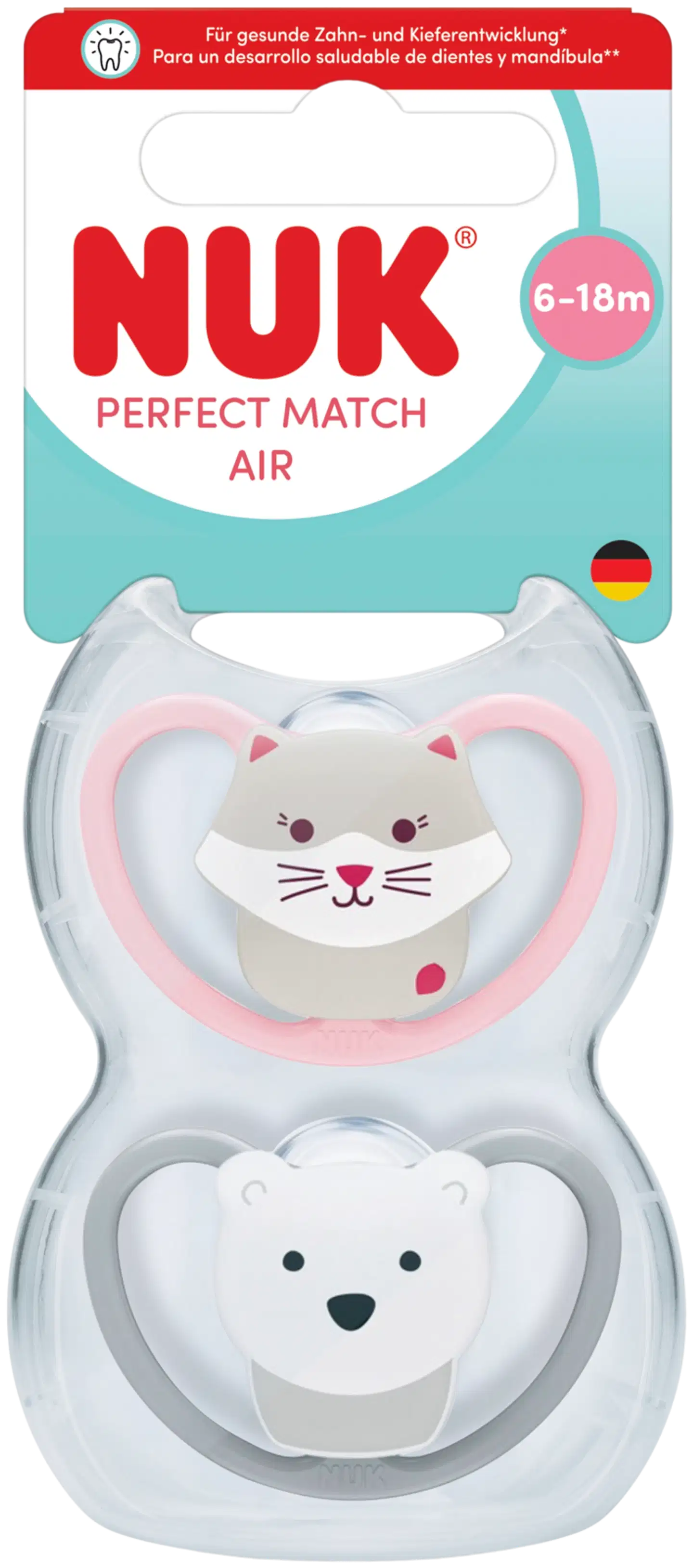 NUK Perfect Match Huvitutti Koko 2 Air CL1 2/PKT