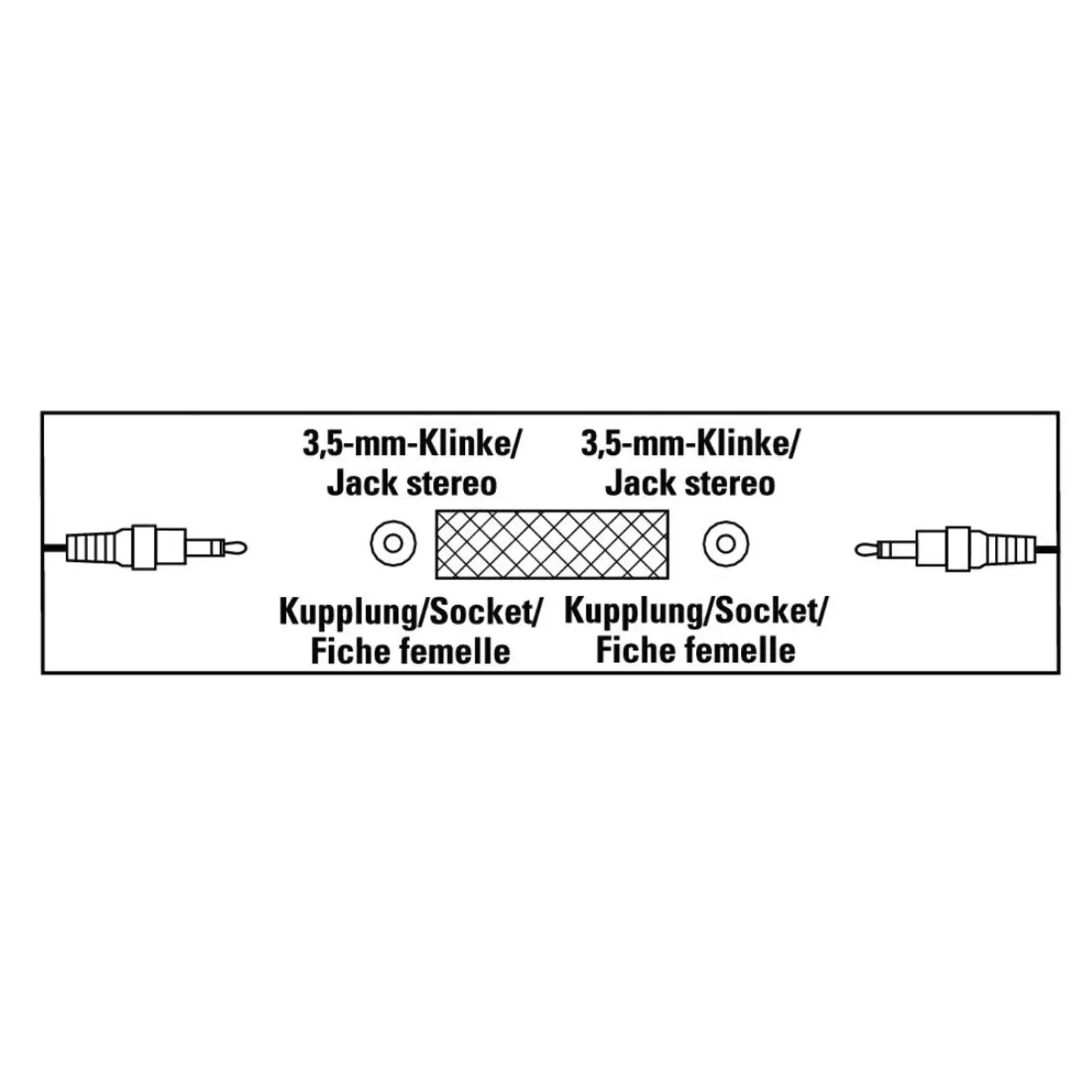 Hama Audiosovite, jatkosovite, 3,5 mm naaras - 2