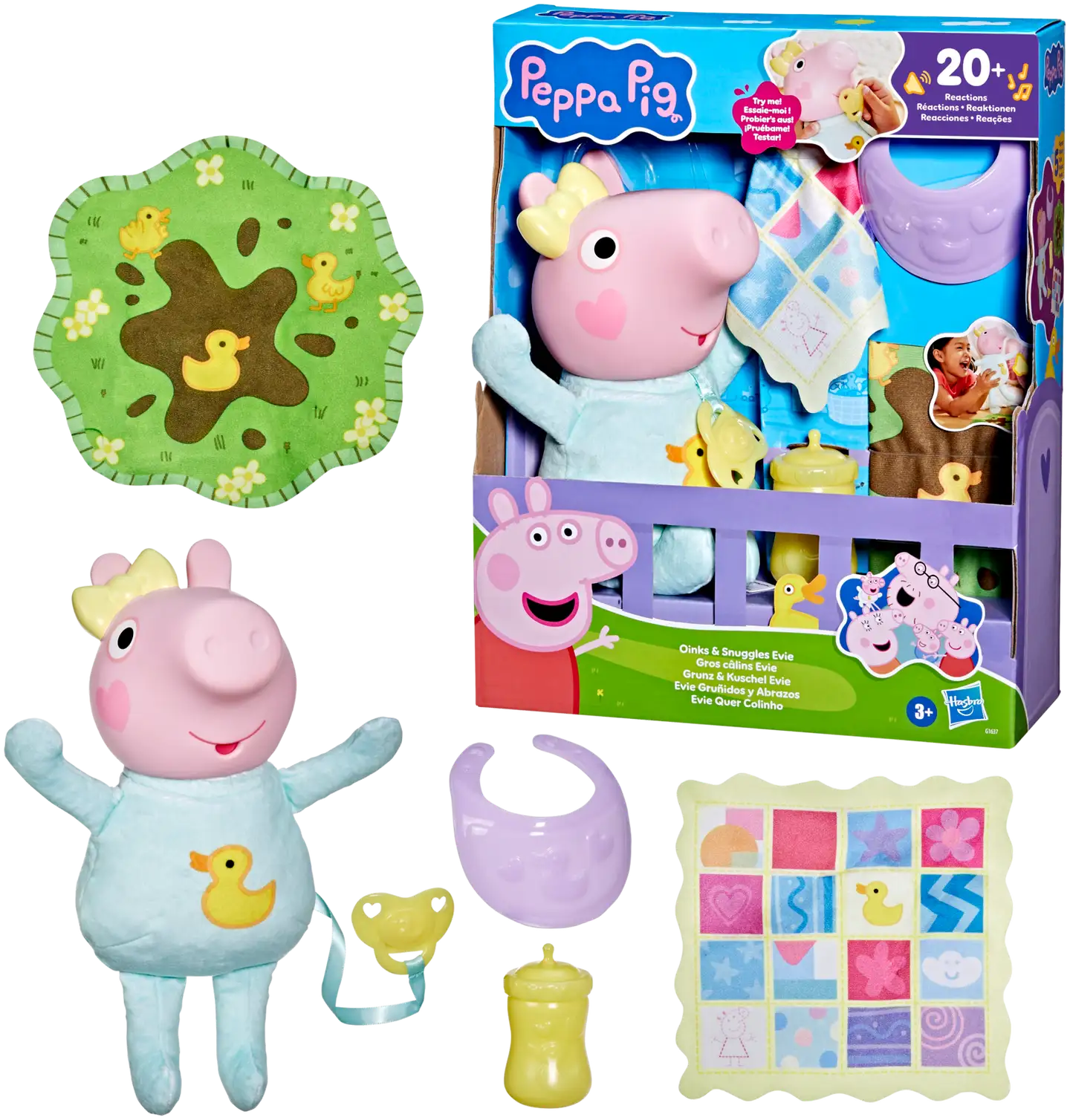 Peppa pig Interaktiivinen Evie-nukke Röhkitään ja halataan - 5