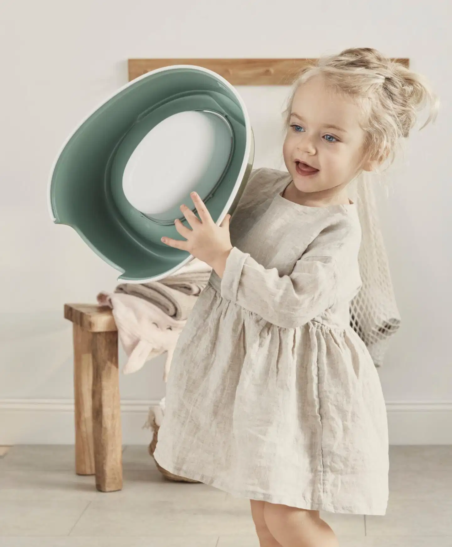 BabyBjörn smart potta - syvä vihreä/valkoinen - 4