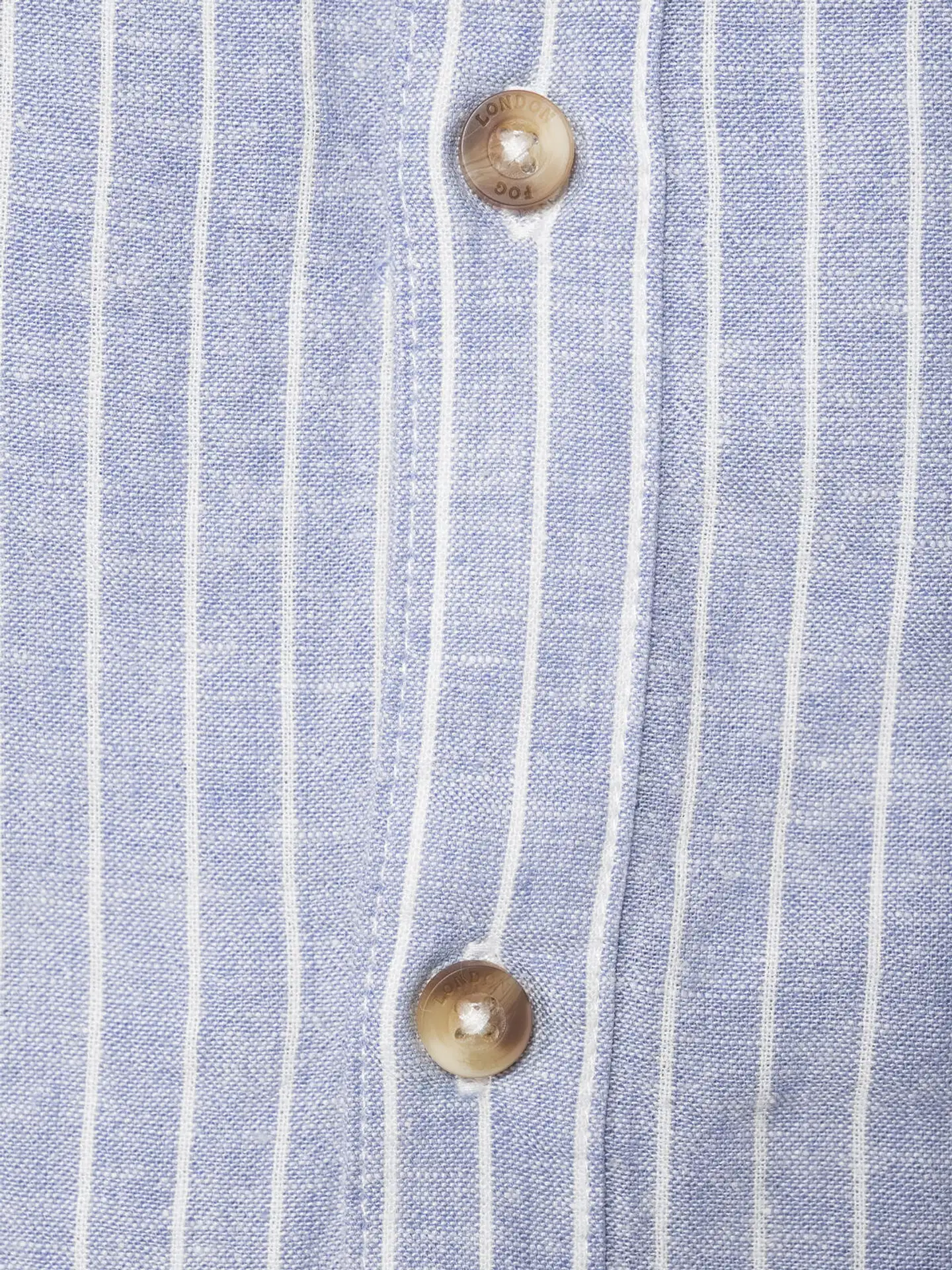 London Fog miesten raidallinen pellavakauluspaita 194LF15263 - Blue striped - 5