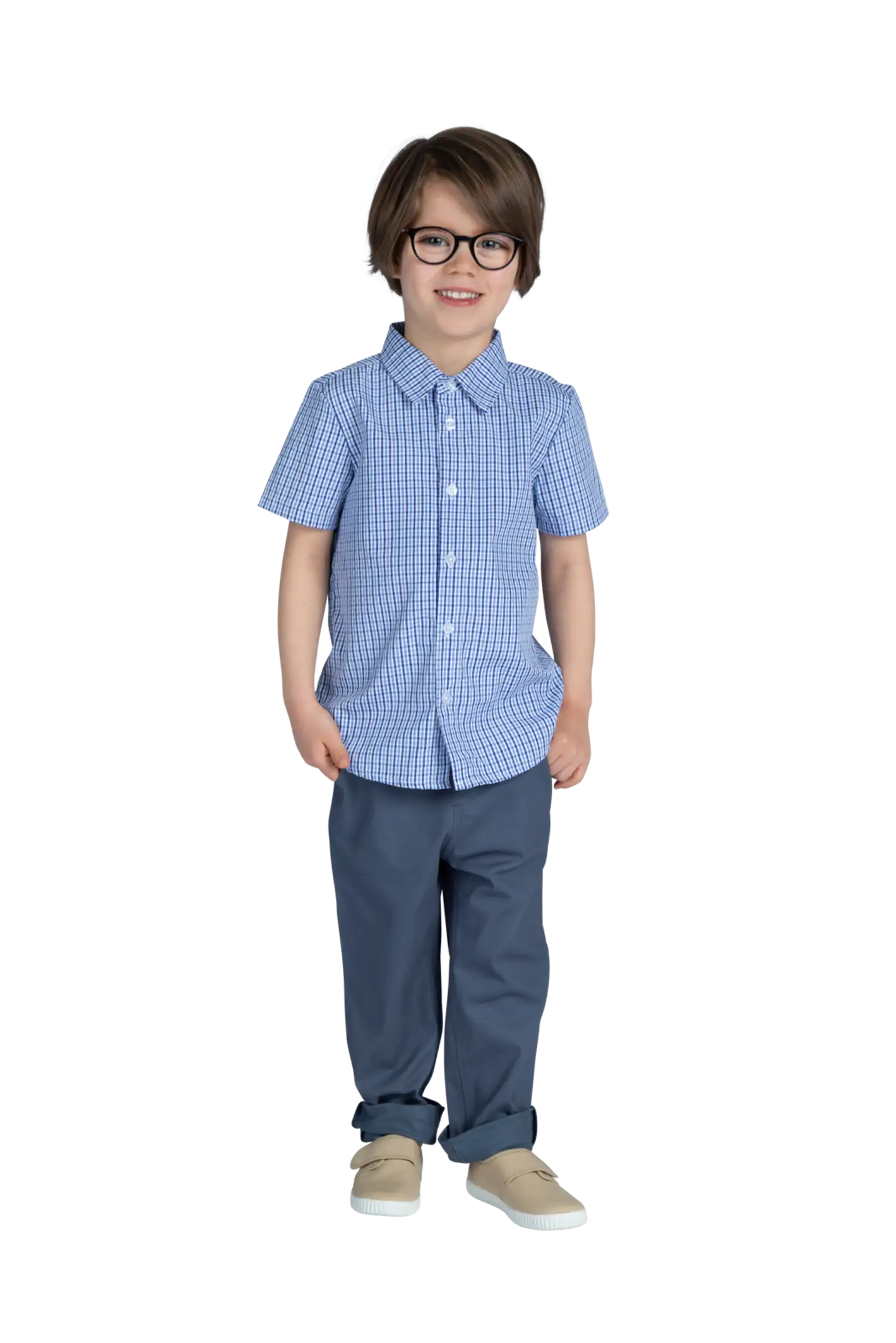 Ciraf lasten chinohousut 25PC241637 - Blue - 4
